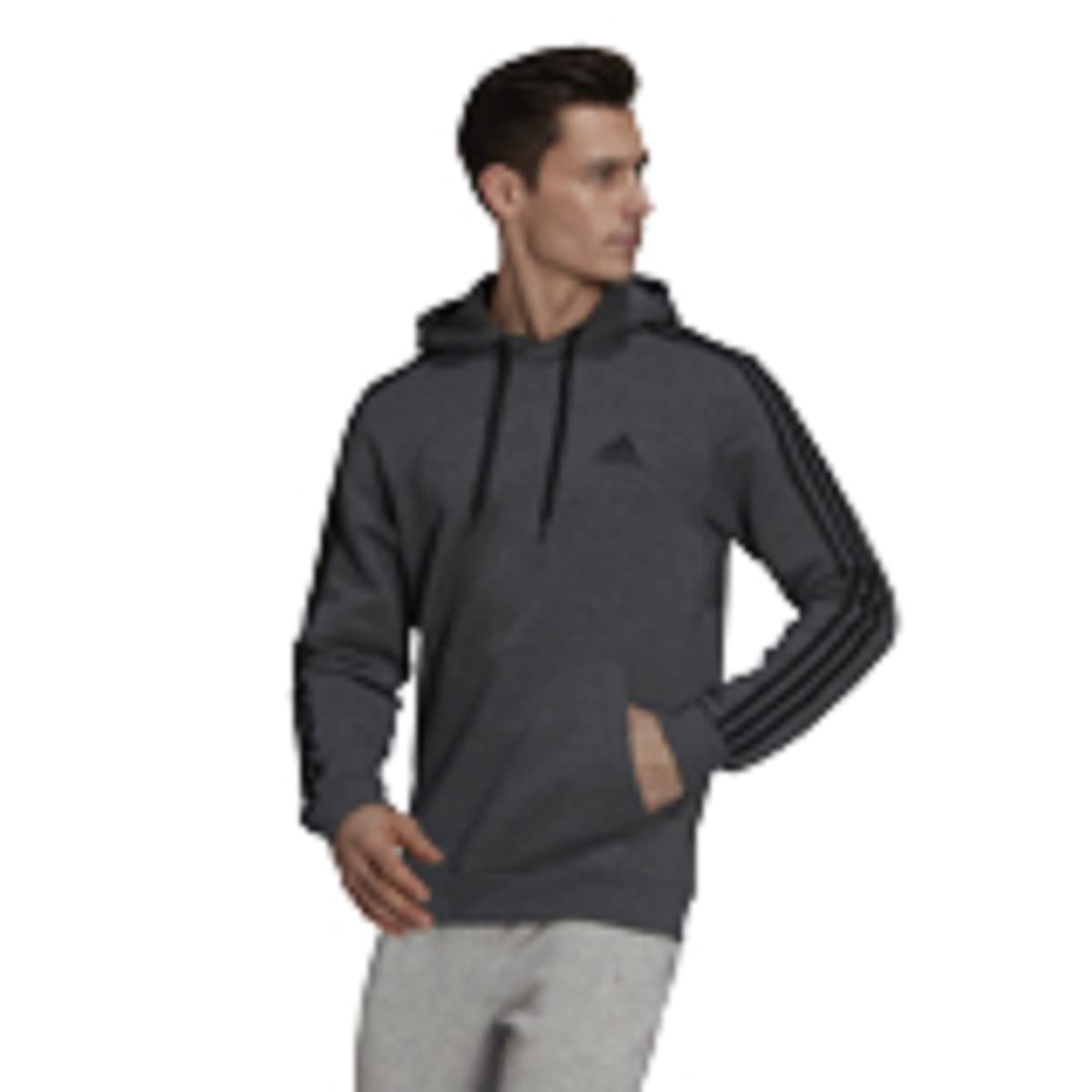adidas Men's Essentials Fleece 3-Stripes Hoodie - Soft Comfortable Pullover Sweatshirt for Casual Wear, Gym & Outdoor Activities
