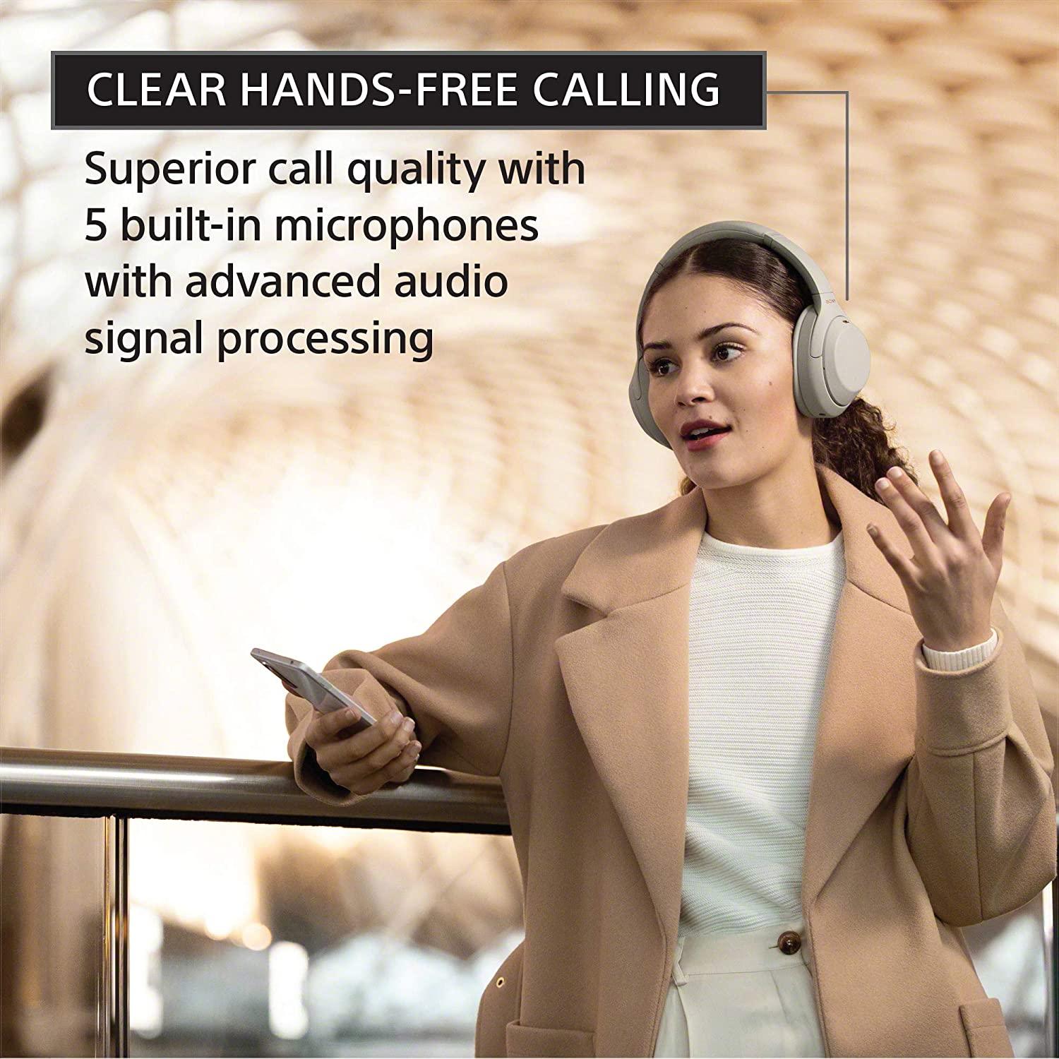 Sony WH-1000XM4 Wireless Bluetooth Noise Cancelling Over-Ear Headphones with Mic for Travel, Work & Music Listening