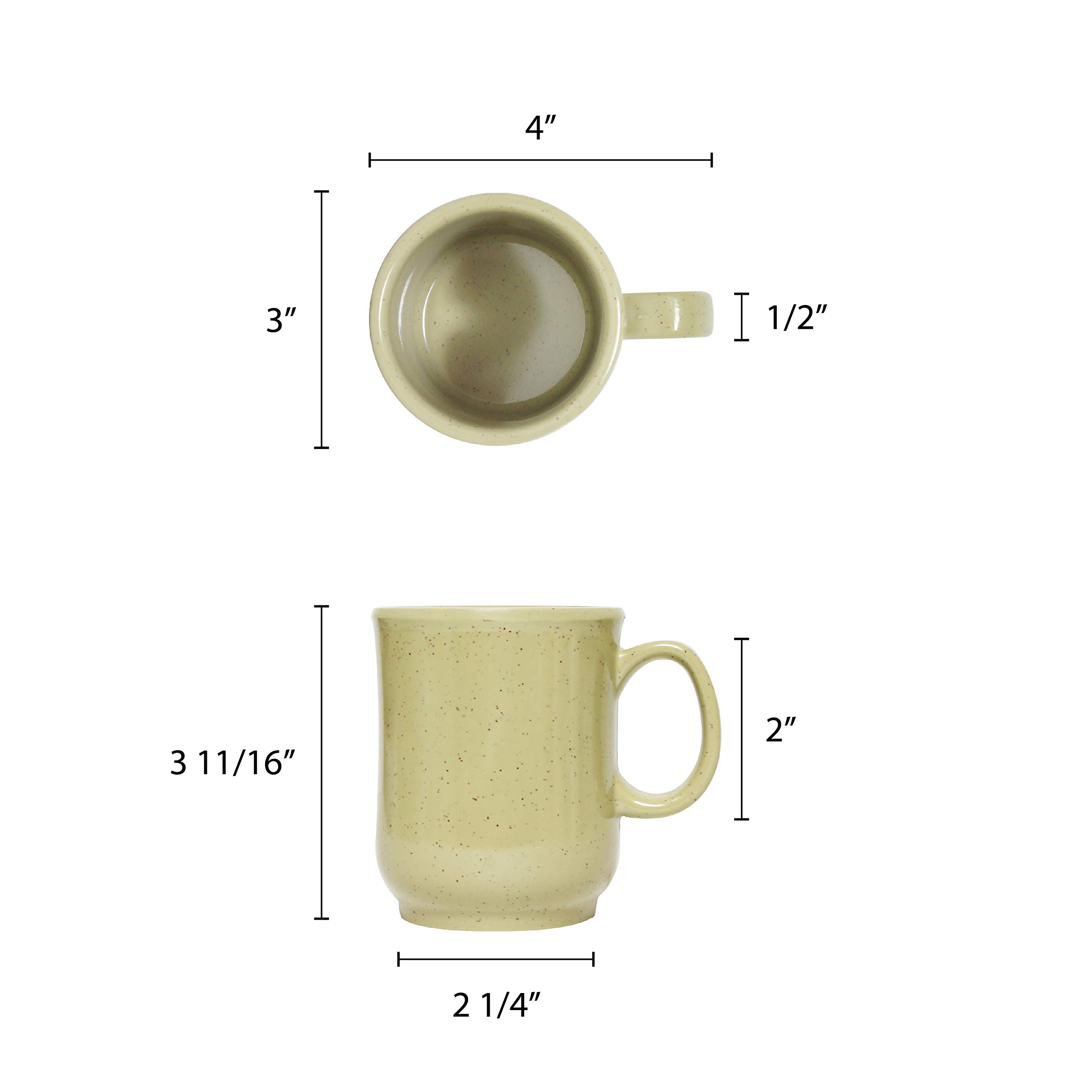 Milestone Sand Melamine Dinnerware Set - 8 oz, 3