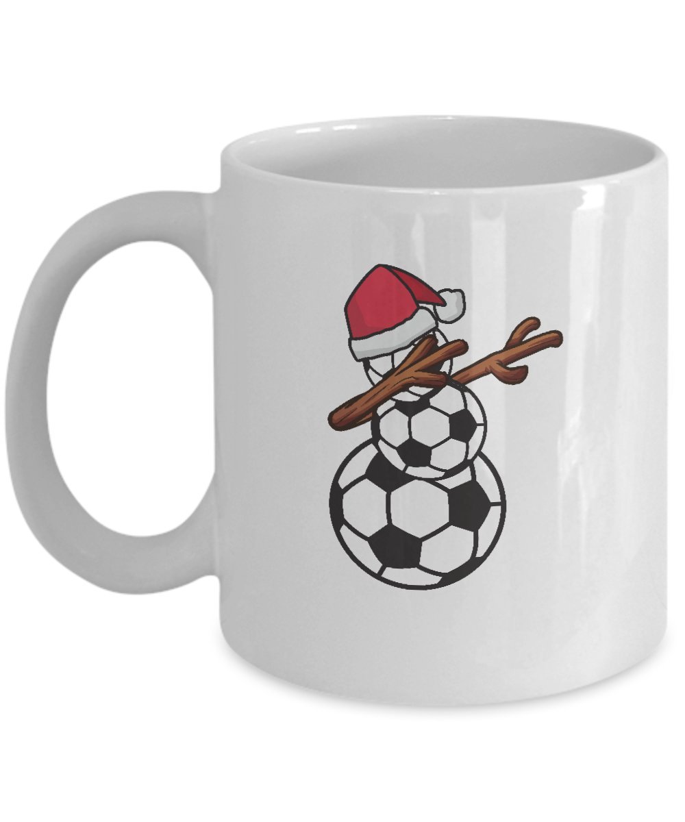 Custom Football Snowman Christmas Mug - White Ceramic Holiday Cup for Coffee & Cocoa | Perfect Gift for Sports Fans & Christmas Lovers | Great for Office Use, Holiday Parties & Cozy Winter Mornings