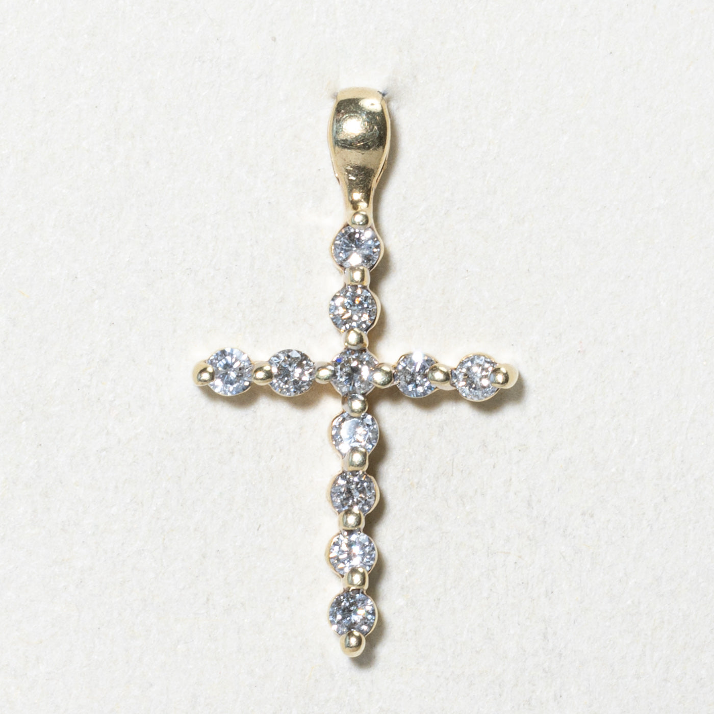 0.22ctw Diamond Cross Pendant Necklace - 14K White Gold Religious Jewelry for Women - Perfect for Baptism, First Communion & Gift Giving