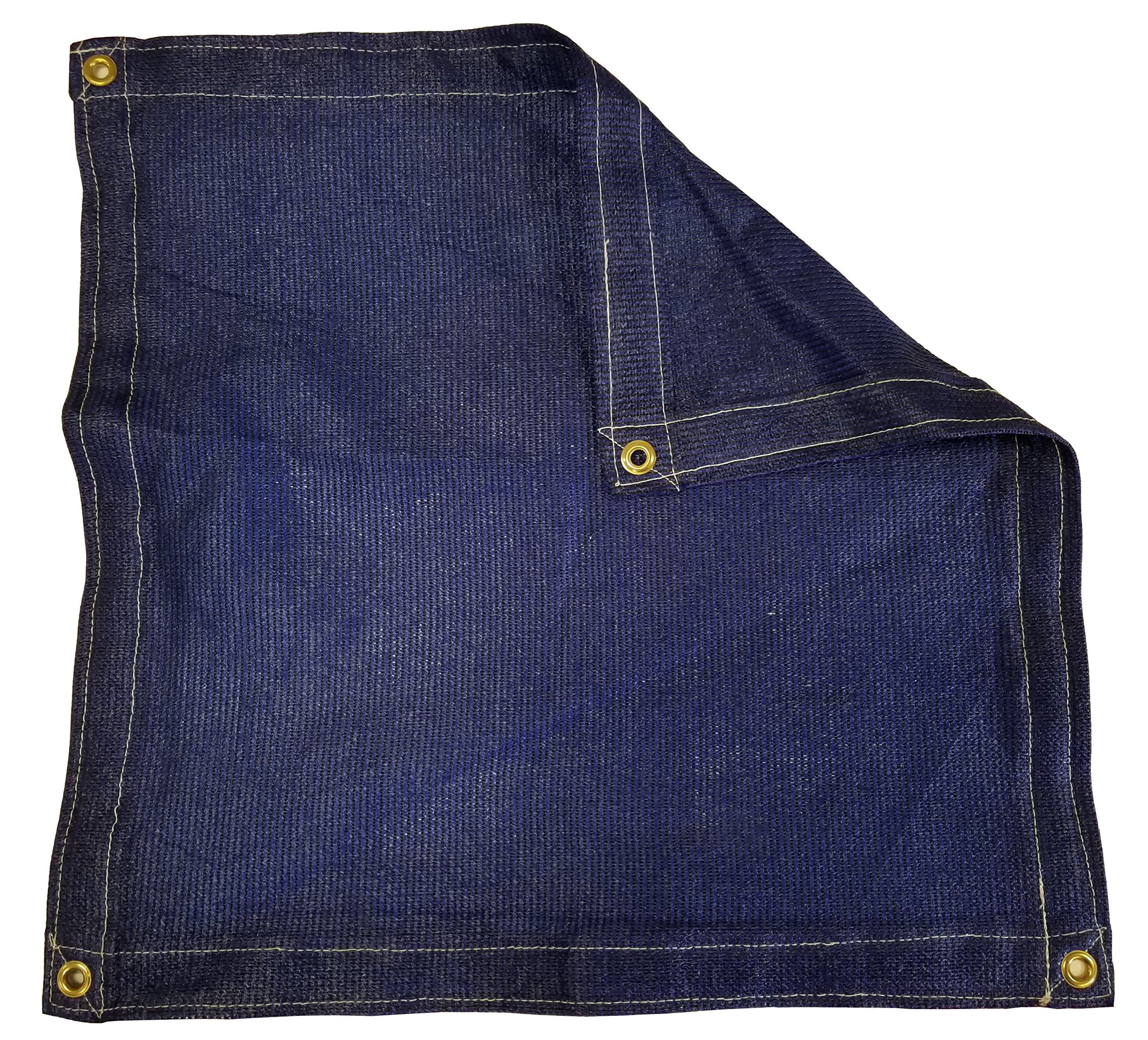 6 Ft. x 25 Ft. Blue Privacy Mesh Tarp - Sun Shade, Wind Barrier & Outdoor Protection for Patio, Garden, and Construction Sites