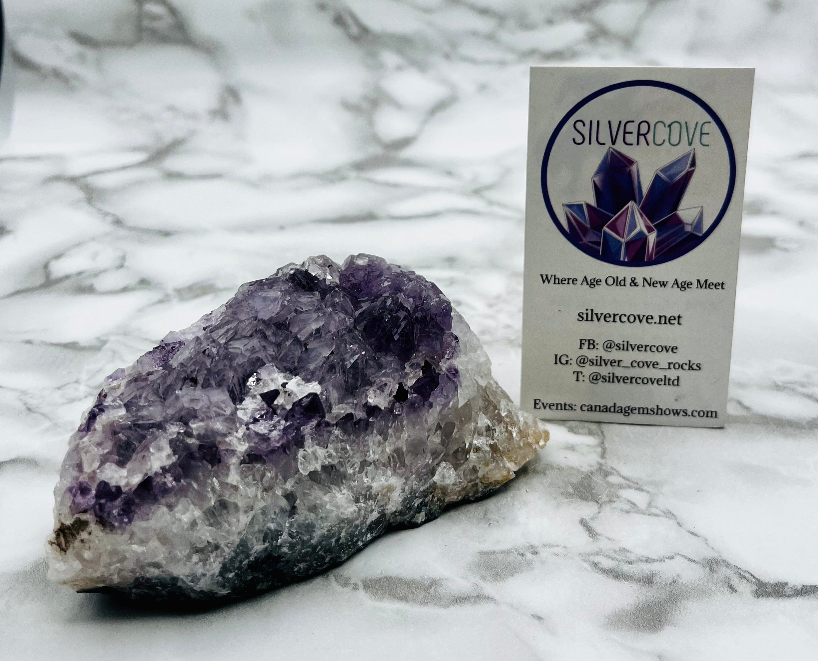 Natural Amethyst Cluster Specimen - Raw Purple Quartz Crystal for Healing, Meditation & Home Decor - Perfect for Gifts, Feng Shui & Spiritual Practices