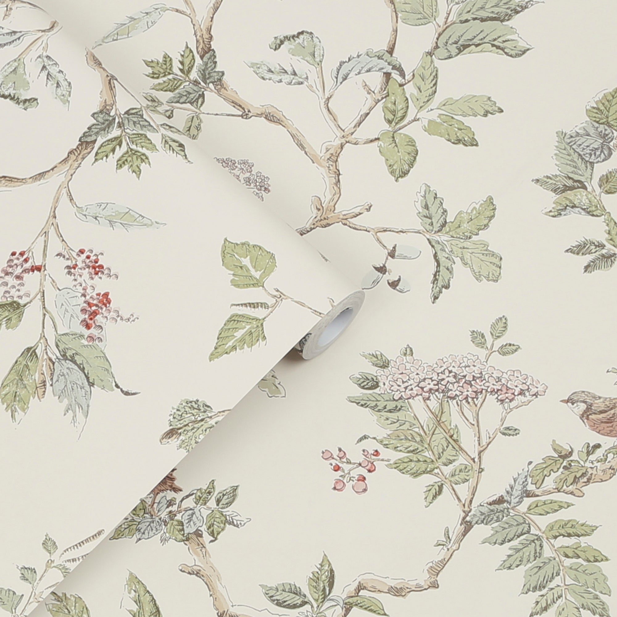 Elderwood Natural Laura Ashley Wallpaper - Premium Peel and Stick Wallpaper for Bedroom, Living Room, and Nursery Decor | Easy to Install Removable Wallpaper
