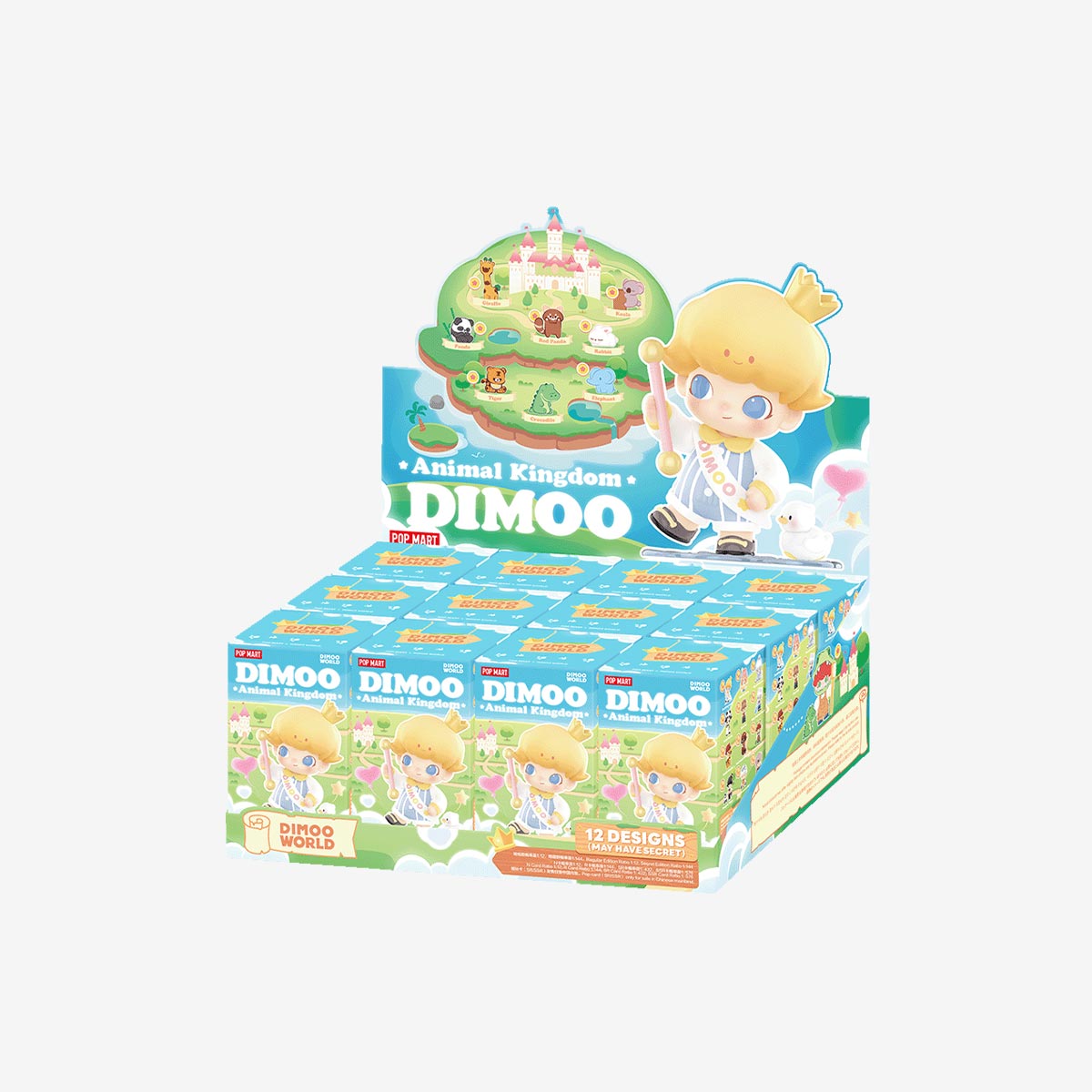 Pop Mart DIMOO Animal Kingdom Series Blind Box Collectible Figures - Cute Cartoon Vinyl Toys for Display, Gifts & Home Decor