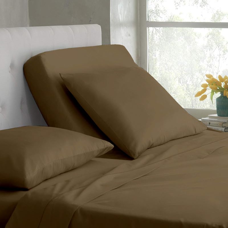 Premium 100% Cotton Split King Sheet Set for Adjustable Beds - 16