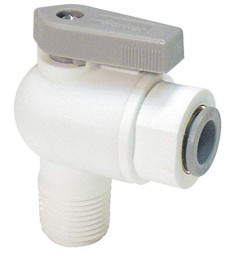 LFPP4VME8 Valve Male Elbow - Nylon Push to Connect Fitting for Air & Water Lines - Perfect for Pneumatic Systems, Plumbing, and DIY Projects