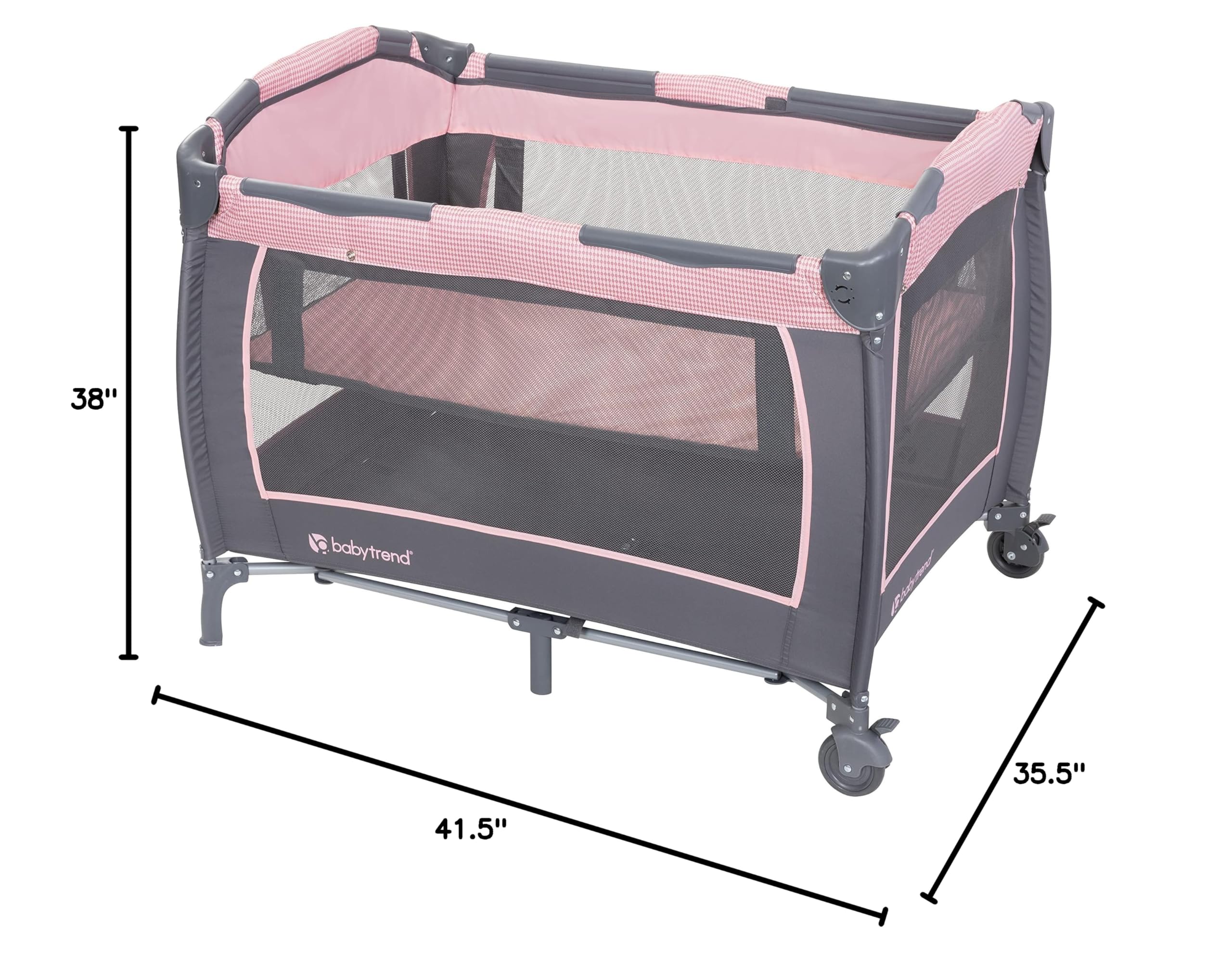 Baby Trend Lil' Snoppe Deluxe III Portable Infant Bassinet - Soft Pink for Newborns | Perfect for Nursery, Bedroom & Travel Use