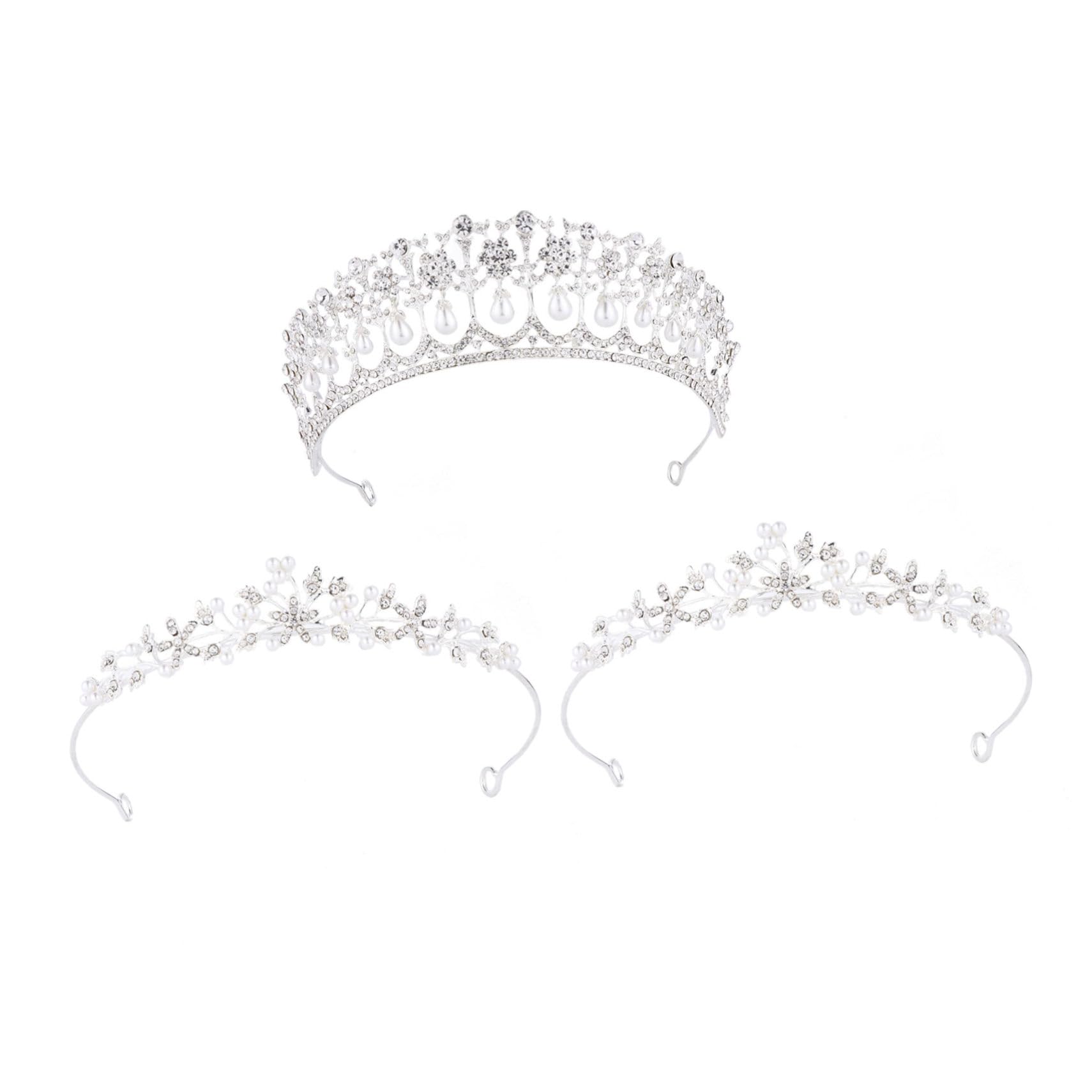 Beavorty Baroque Crystal Bridal Tiara - Shining Zircon Rhinestone Wedding Hair Accessory for Bride, Queen Headpiece - Elegant Alloy Hair Jewelry for Weddings, Prom, Pageants & Special Occasions