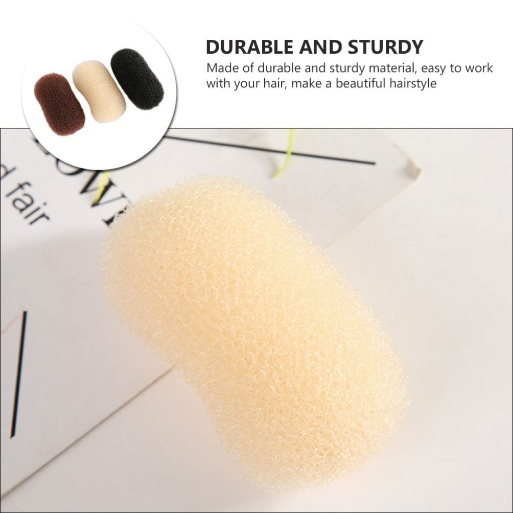 OSALADI 3Pcs Bump It Up Hair Volume Inserts - Sponge Hair Clips for Women & Girls, DIY Hair Styling Accessories, Random Colors - Perfect for Updos, Ponytails & Special Occasions