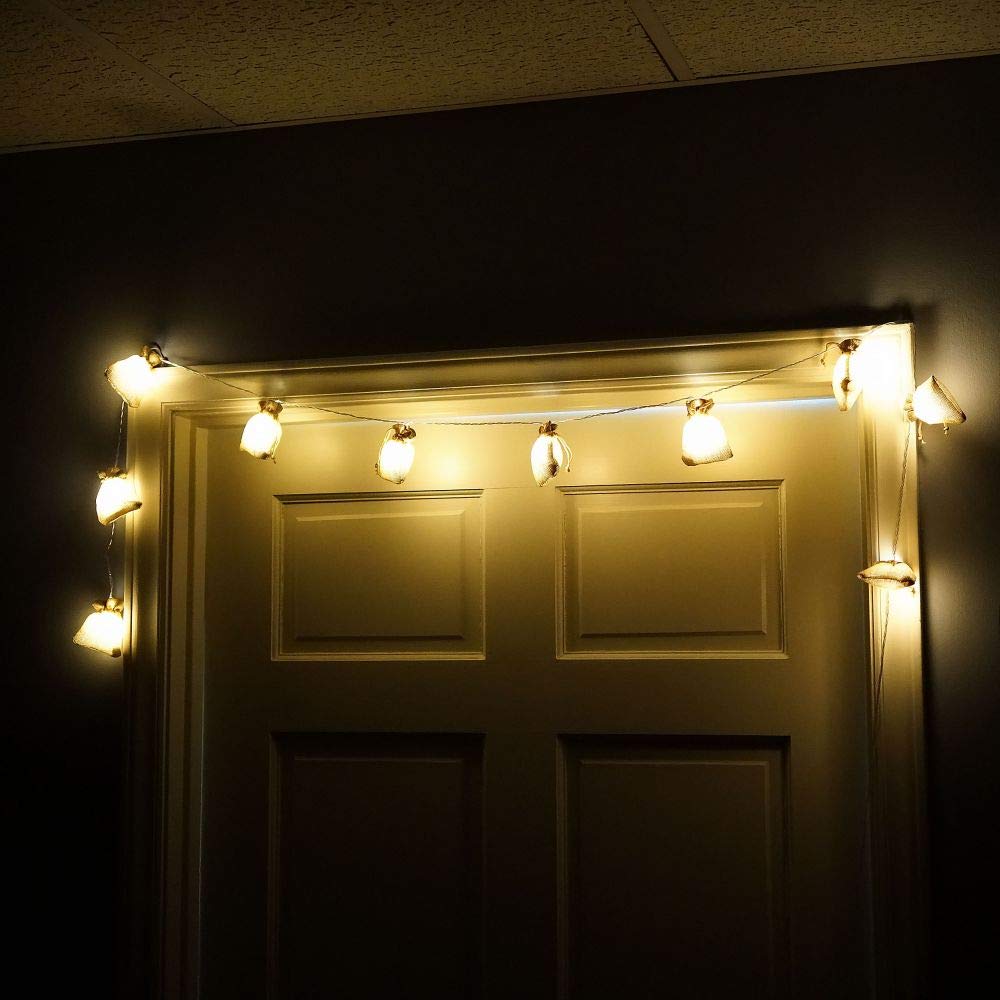 Southern Homewares Burlap Bag LED String Lights - 20ft Warm White Fairy Lights for Indoor/Outdoor Party Decor, Wedding, Backyard, Camping, Dorm Room & Home Ambiance Lighting