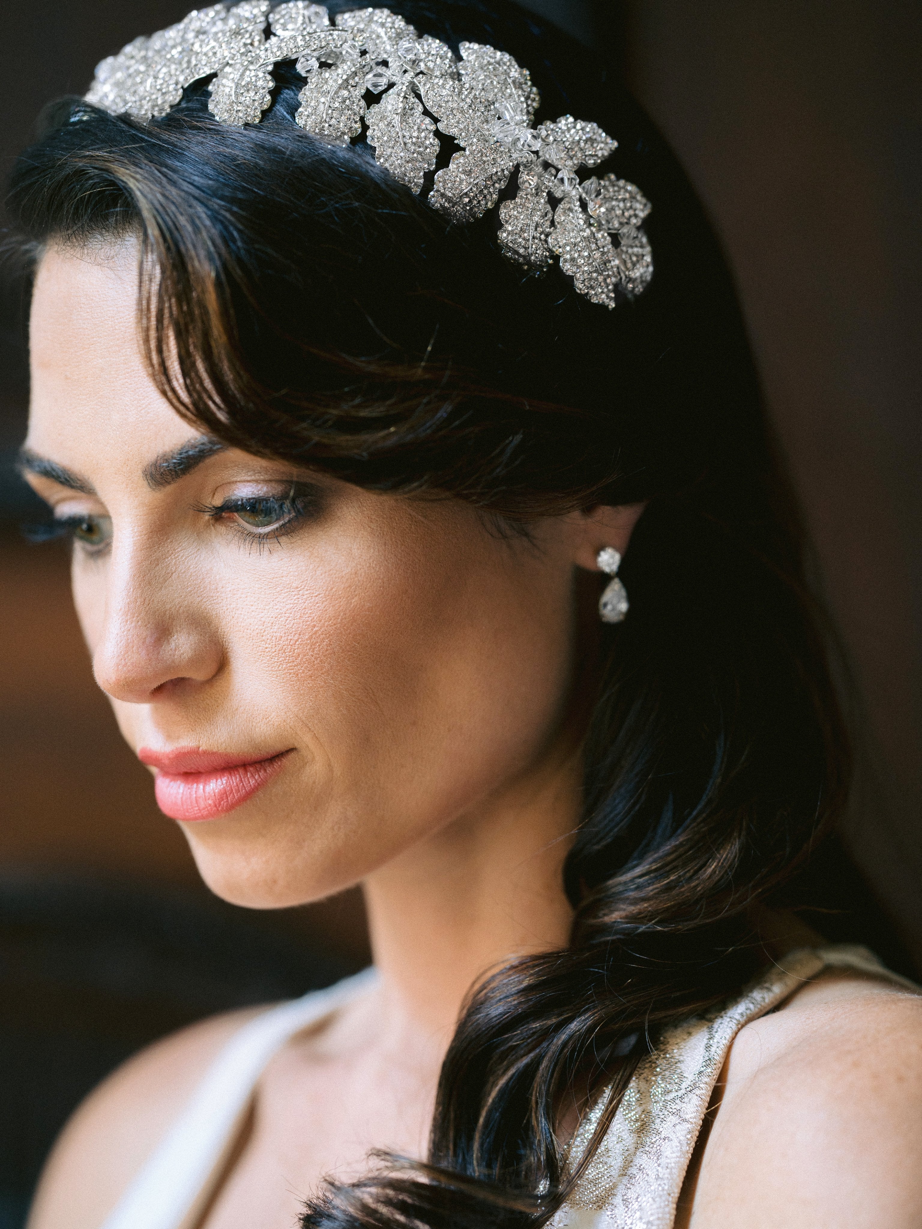 LAUREL Coronet Headpiece Tiara - Elegant Bridal Hair Accessory for Weddings, Prom & Special Events