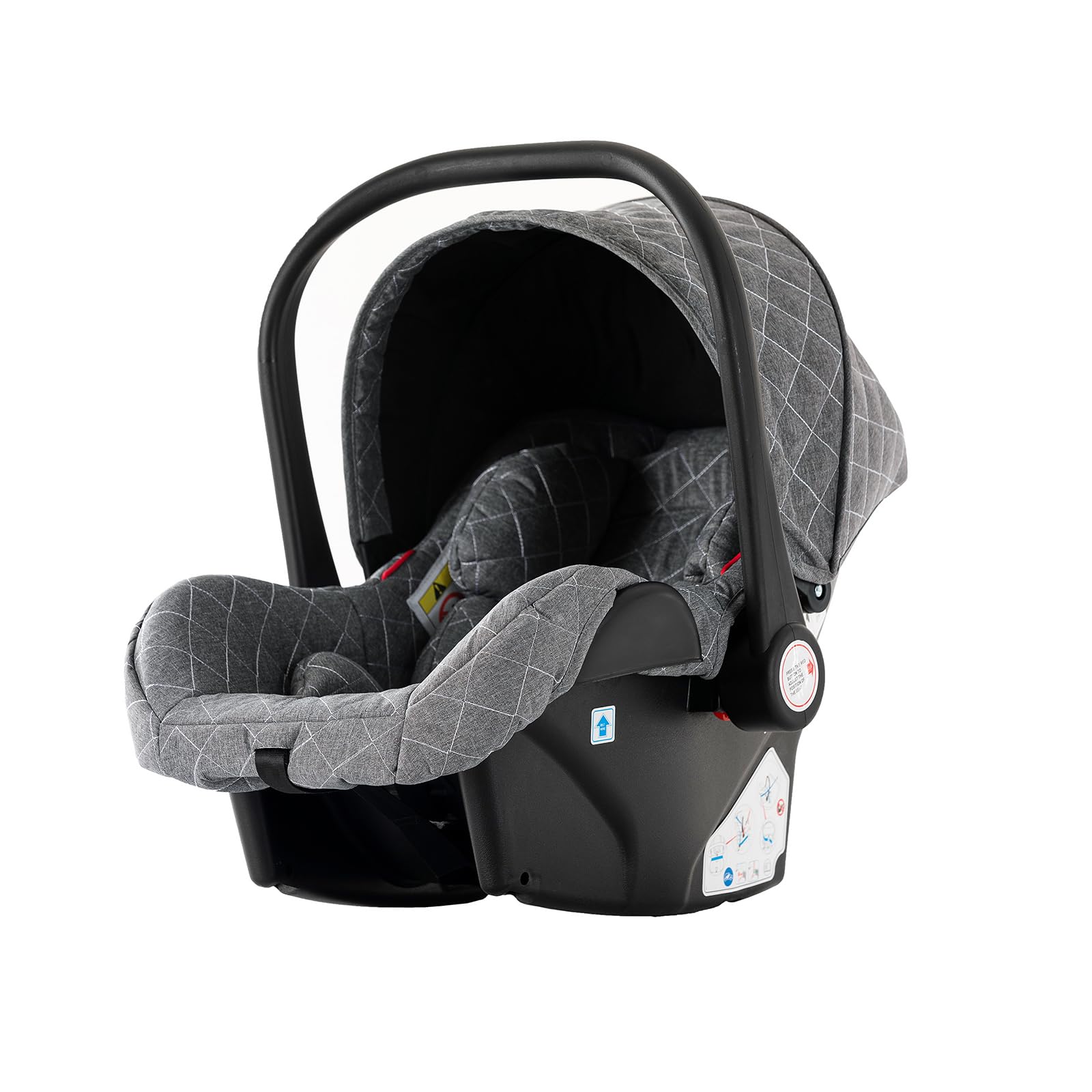 3 in 1 Baby Travel System - Reversible Stroller, Foldable & Portable Pram Buggy for Newborn to Toddler (MGV9-GREY Without Base) | Perfect for Shopping, Travel & Daily Walks