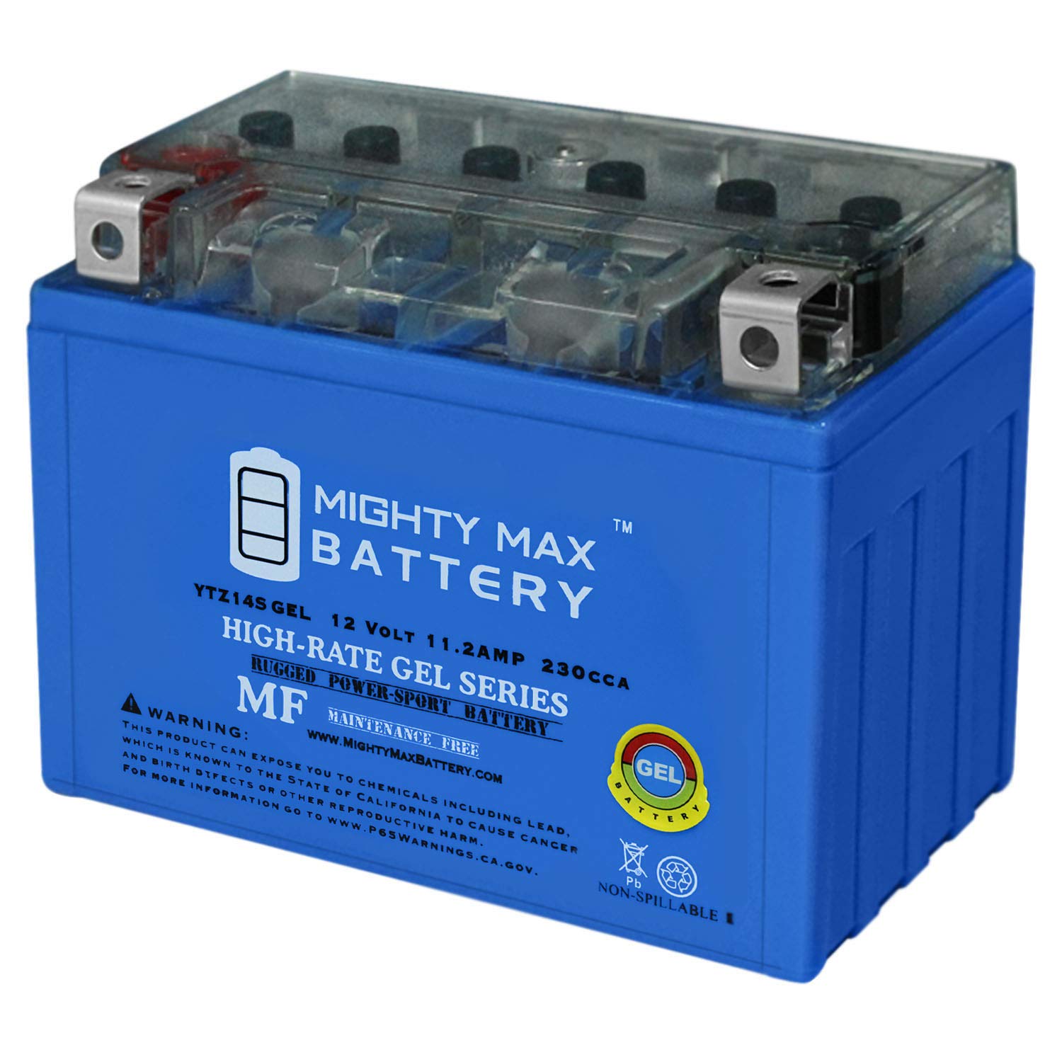 Mighty Max 12V 11.2Ah GEL Rechargeable Battery for Honda CTX1300 Motorcycle (2014 Model) - Perfect for Powersports, Motorcycle Replacement & Backup Power