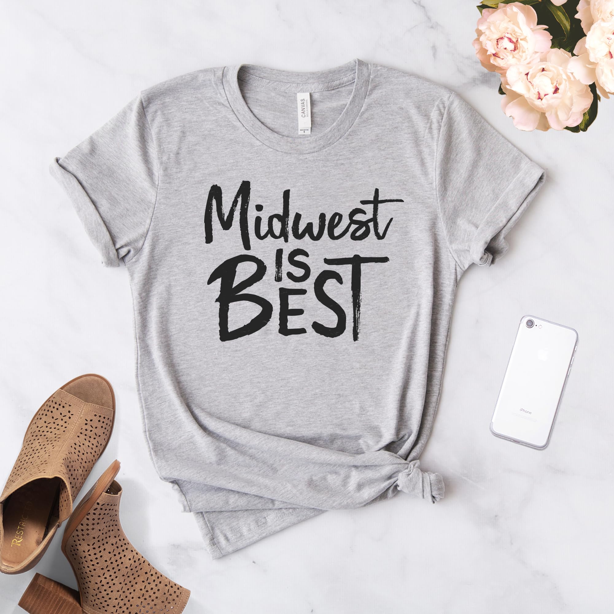 Midwest Pride T-Shirt - Softstyle Unisex Midwest Gift Tee - Best Midwest State Home Apparel - Perfect for Midwest Lovers & Travel Souvenirs
