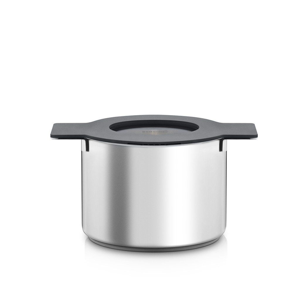 EVA SOLO Gravity Cookware - 4.0L Stainless Steel Cooking Pot with Grey Multifunctional Lid | Durable Kitchen Pot for Boiling, Stewing & Slow Cooking | Perfect for Home Chefs & Professional Kitchens