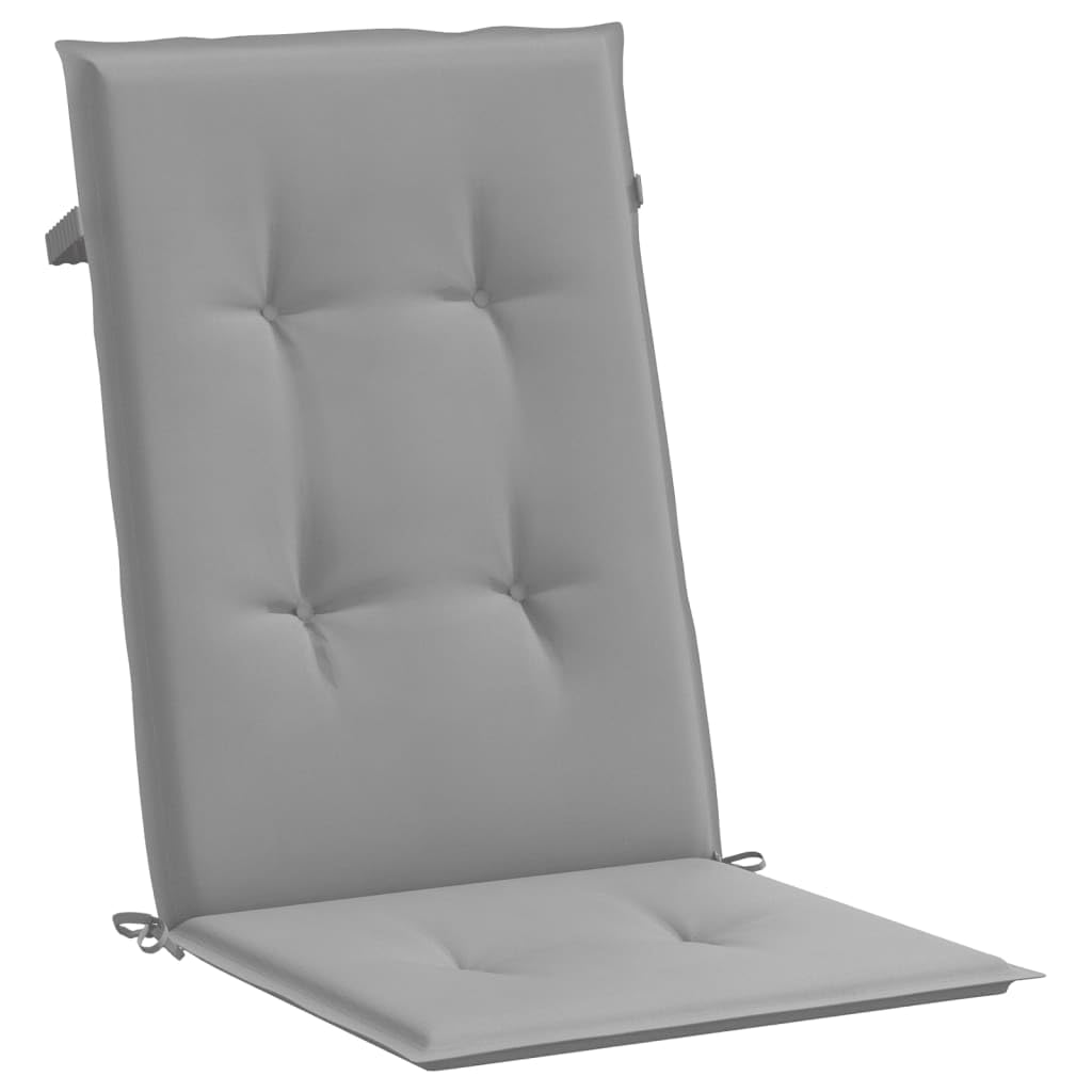 vidaXL 2-Piece Outdoor Highback Chair Cushions - Waterproof Polyester Cushions with Foam Fiber Filling - 47.2