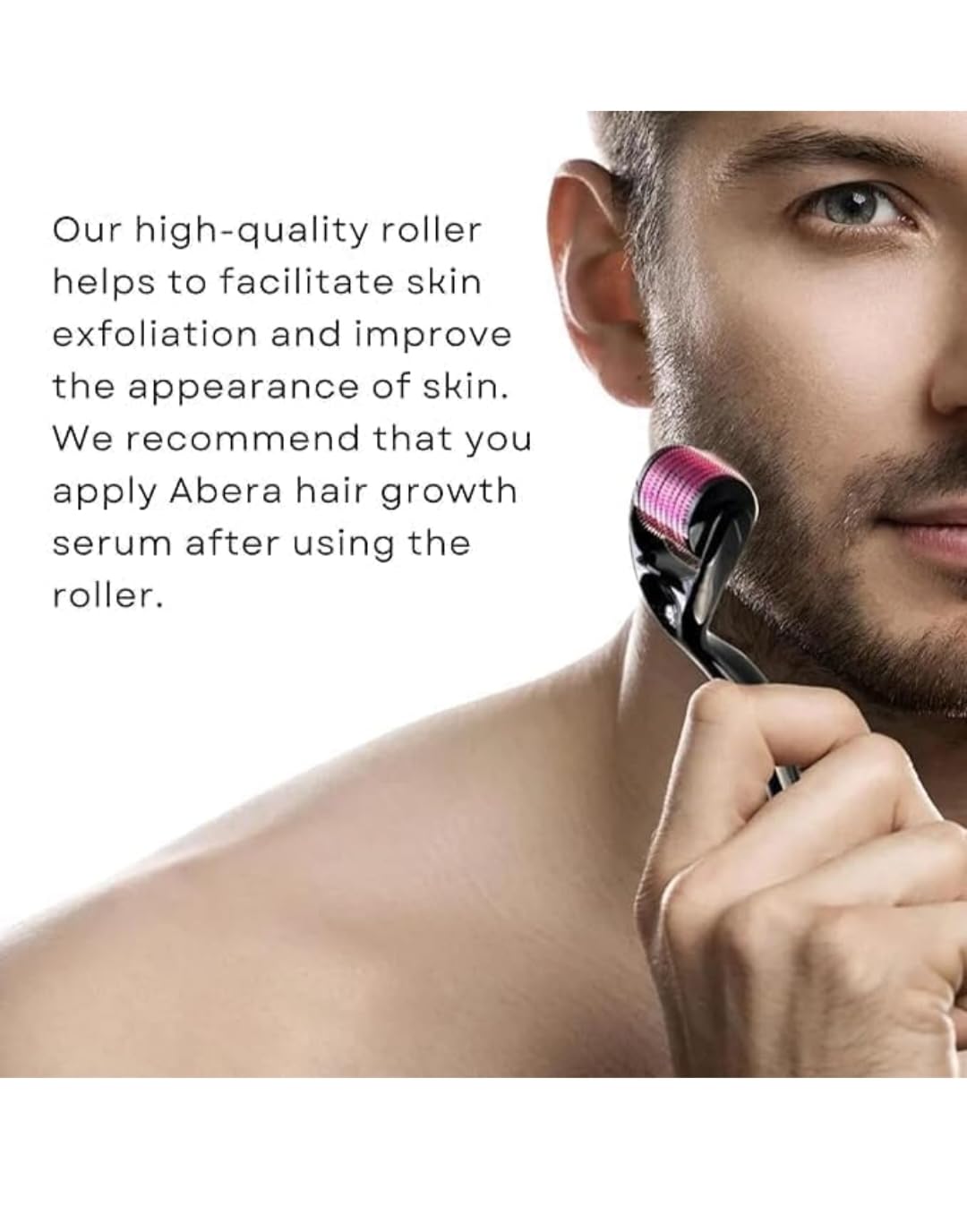 Akhirah 2-Piece 0.5mm Derma Roller with 540 Titanium Needles for Hair Growth & Thickening | Repairs Damaged Hair, Activates Follicles | Reduces Acne Scars | Safe & Effective Skincare & Hair Care Tool | Perfect for Home Use & Salon Treatments - Pack of 2