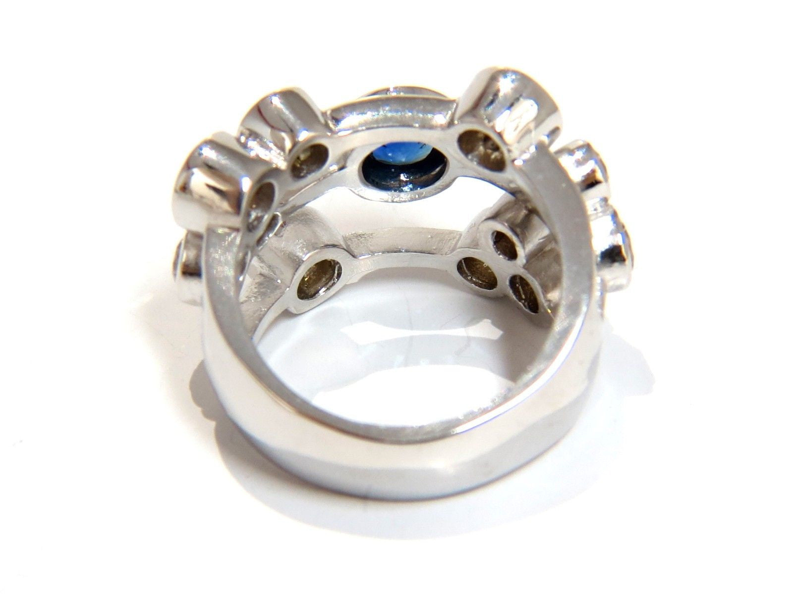 3.20ct Natural Sapphire & Fancy Brown Diamond Ring in 14K Gold - Elegant Station Flush Setting for Engagement, Wedding & Special Occasions