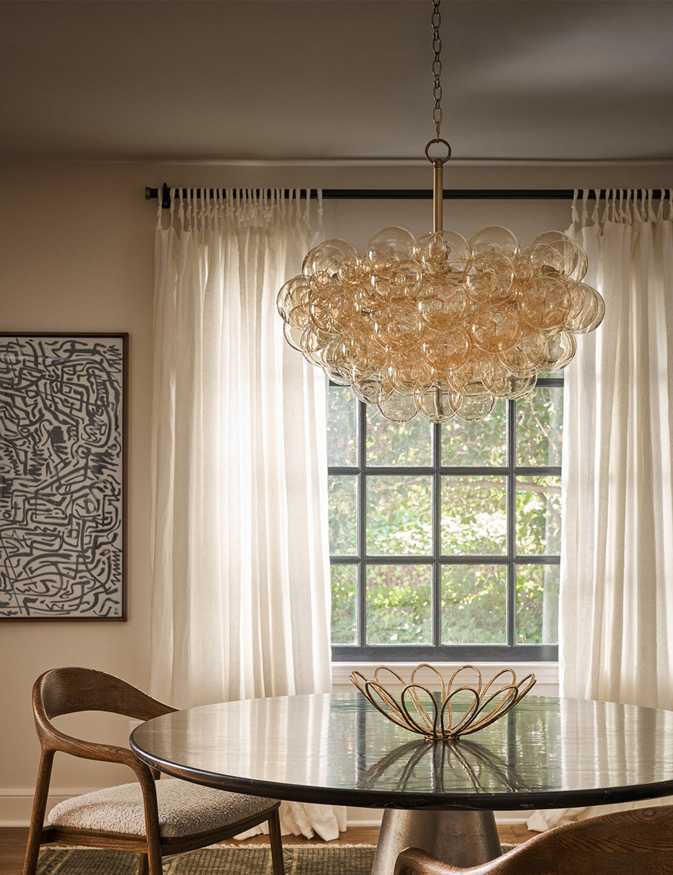 Regina Andrew Bubbles Chandelier - Modern Crystal Ceiling Light Fixture for Dining Room, Living Room & Bedroom Decor