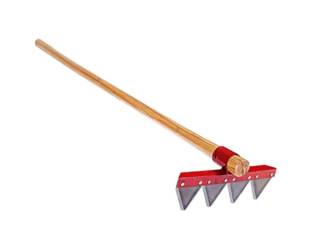Council Tool 52-Inch Handle Rake - Heavy Duty Garden Rake for Leaf Cleanup, Yard Work, and Landscaping