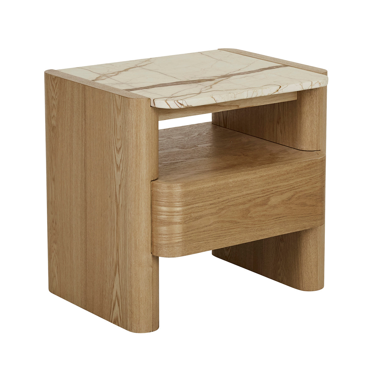 Matt Brown Vein Marble / Natural Ash