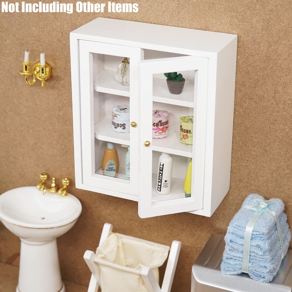 1/12 Scale Miniature Kitchen Upper Cabinet - Odoria Dollhouse Furniture Accessories for DIY Miniature House & Model Scenes