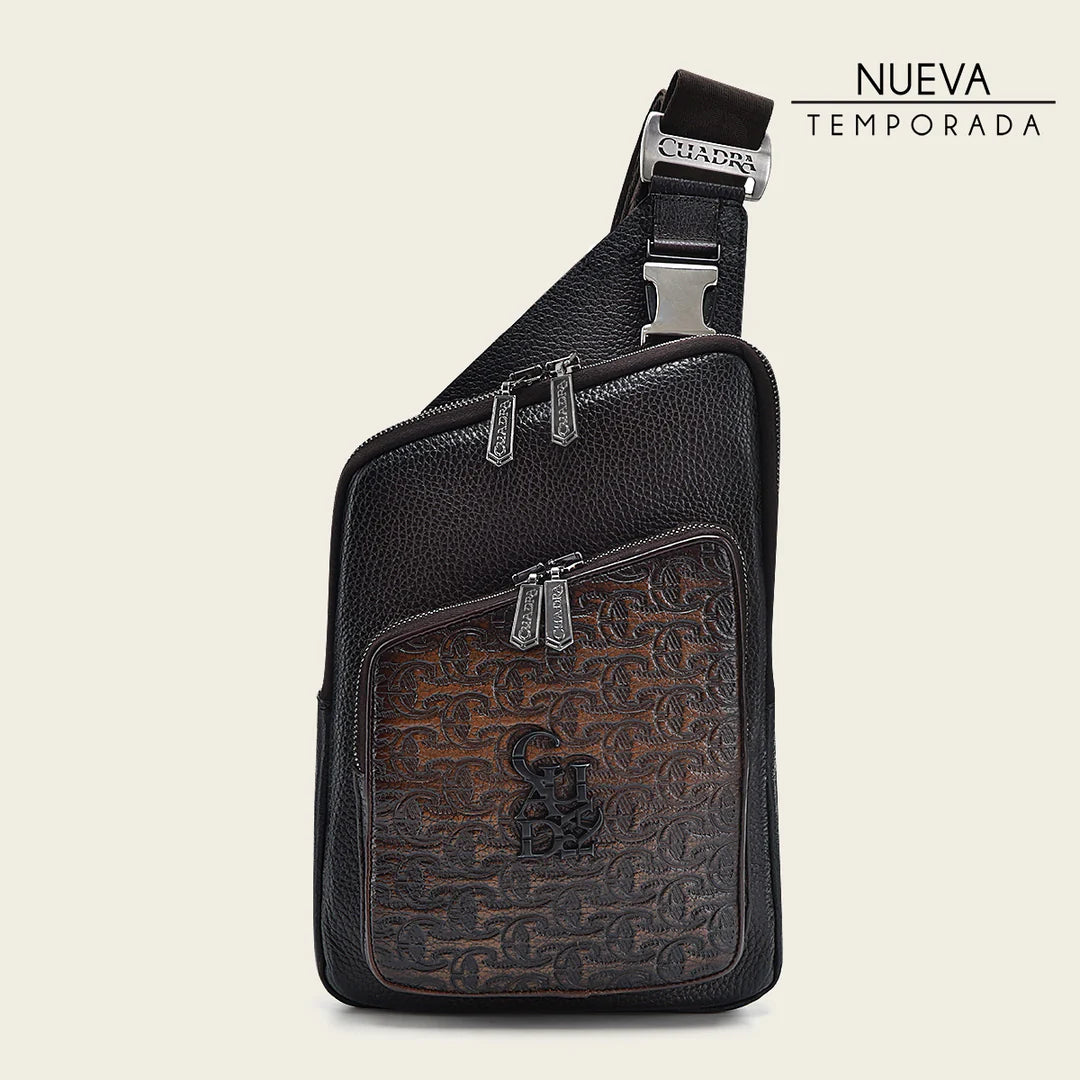 BOC21RS Genuine Cowhide Crossbody Messenger Bag for Men & Women - Stylish Casual Chocolate Brown Leather Shoulder Bag - Perfect for Work, Travel & Everyday Use