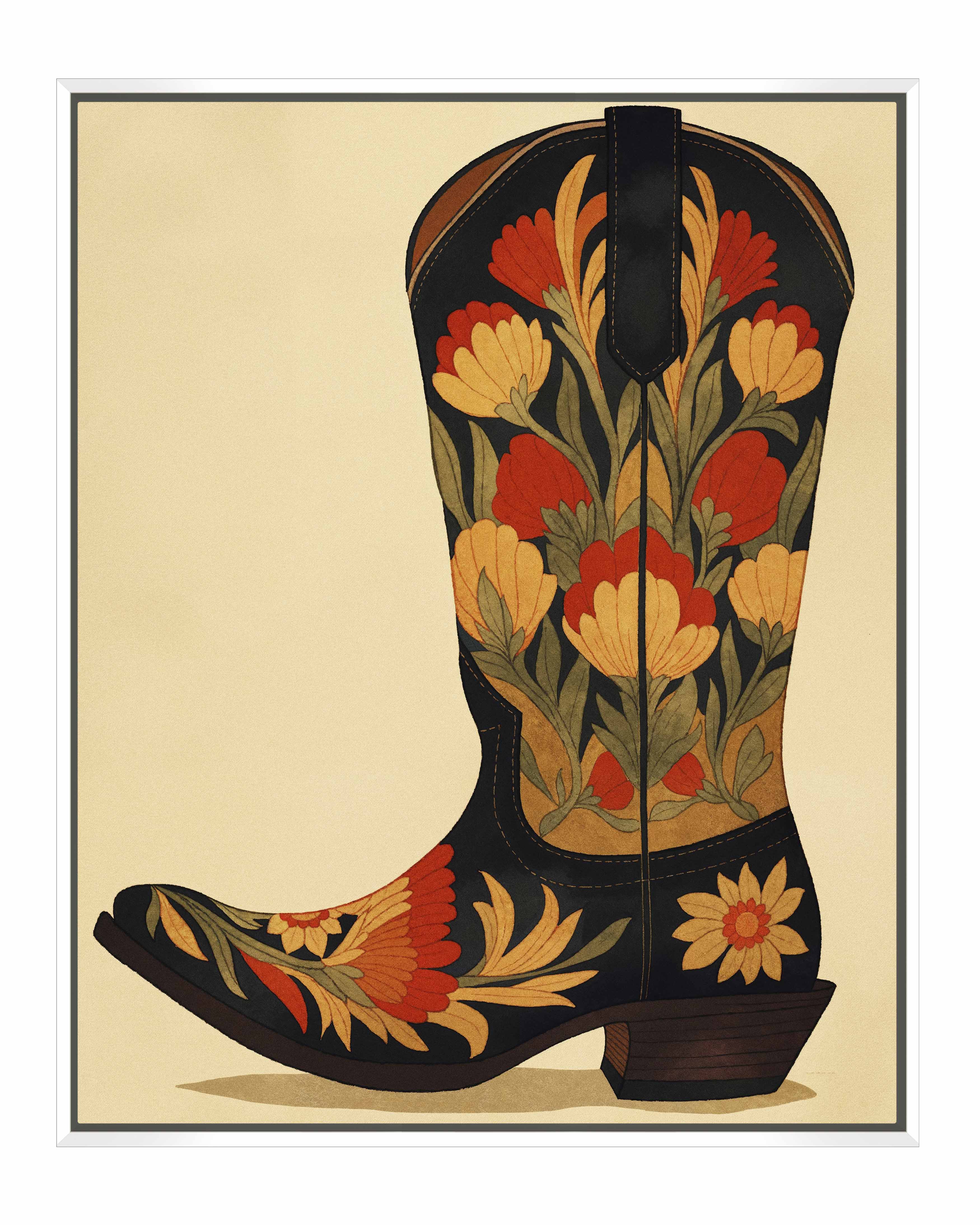 Honky Tonk Heels - Country Western Style High Heels for Women | Gallery Wrapped Canvas Wall Art Decor for Living Room, Bedroom & Bar