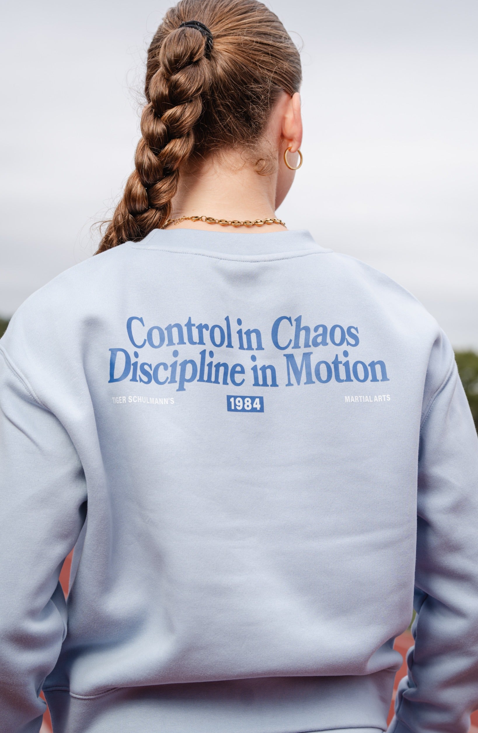 Momentum Women's Crew Neck T-Shirt - Soft Powder Blue Cotton Top for Casual Wear | Perfect for Everyday Outfits, Lounge & Workouts