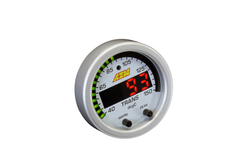 AEM X Series Temperature Gauge Kit 100-300F - Black Bezel & Water Temp Faceplate | Performance Monitoring for Cars, Trucks, Boats | Engine & Fluid Temperature Measurement