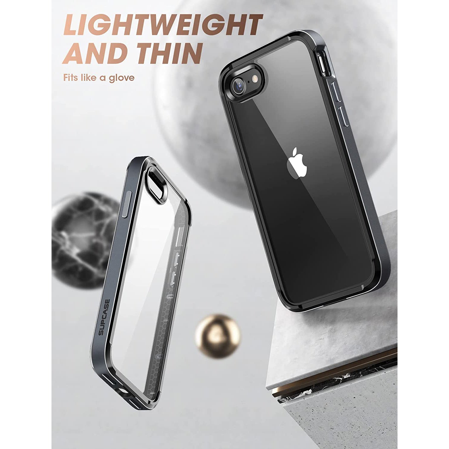 iPhone SE Unicorn Beetle EDGE Clear Bumper Case - Shockproof & Scratch Resistant Protective Cover for iPhone SE (2020/2nd Gen) - Perfect for Outdoor Activities, Work & Daily Use