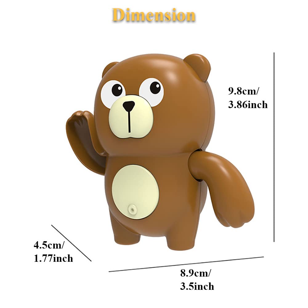 Wind-Up Swimming Bear Bath Toy - Floating Water Toy for Kids, Bathtub & Pool Fun - Cute Yellow Bear Tub Toy for Toddlers & Babies - Perfect for Bath Time, Playtime & Learning to Swim