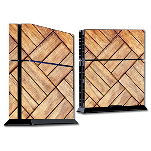 MightySkins Vinyl Skin Wrap Compatible with Sony PlayStation 4 PS4 Console - Custom Decal Sticker Cover - Wood Parquet Design - Perfect for Gaming Setup & Home Decor