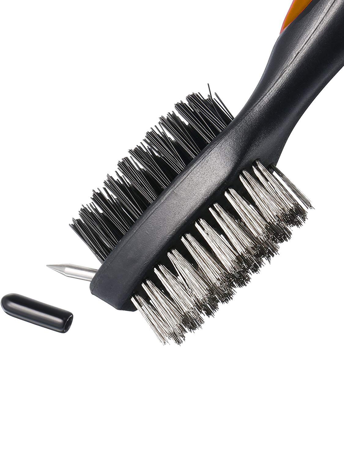 Premium Golf Club Groove Sharpener & Retractable Brush Set - Re-Grooving Tool & Cleaner for Wedges & Irons - Essential Golf Accessories for Practice & Course Maintenance