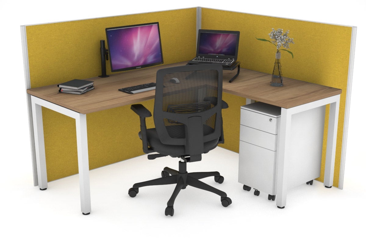 Horizon Quadro Square Legs L-Shaped Corner Office Desk - 63