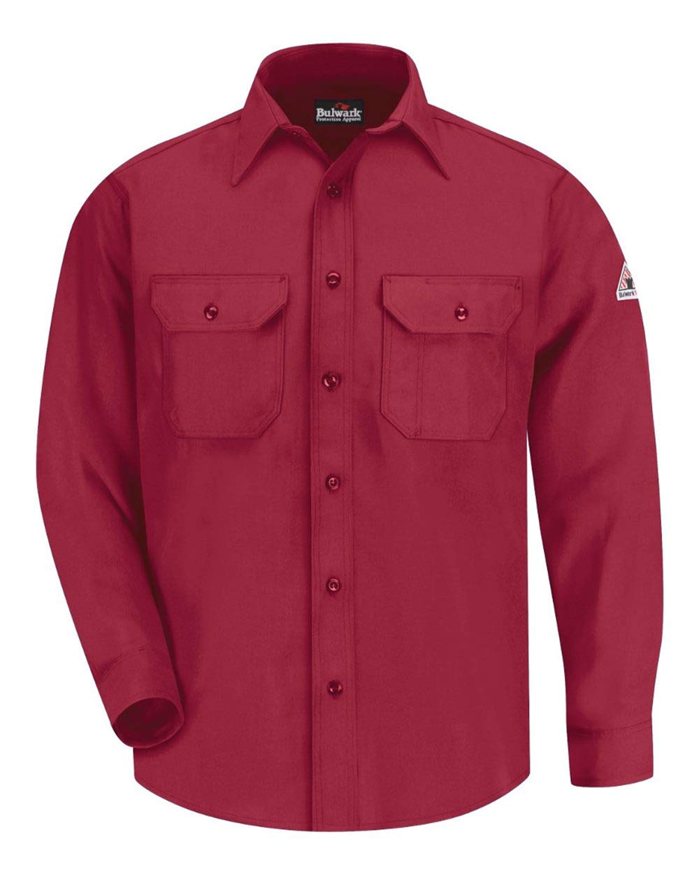 Bulwark Nomex IIIA M Red Flame Resistant Uniform Shirt - Safety Workwear for Firefighters & Industrial Workers - Ideal for High Heat & Hazardous Environments