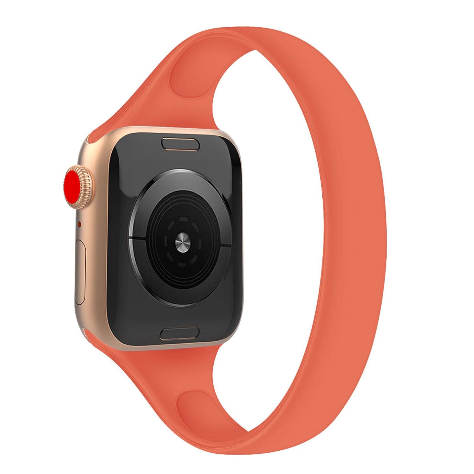 Mazoft Solo Loop Slim Band Compatible with Apple Watch 38mm 40mm 42mm 44mm 41mm 45mm 49mm - Stretchy Silicone Elastic Sport Strap for iWatch Series Ultra SE 8 7 6 5 4 3 2 1 - Lightweight Comfortable Watch Band for Women & Men - Perfect for Workouts, Running, Swimming & Everyday Wear