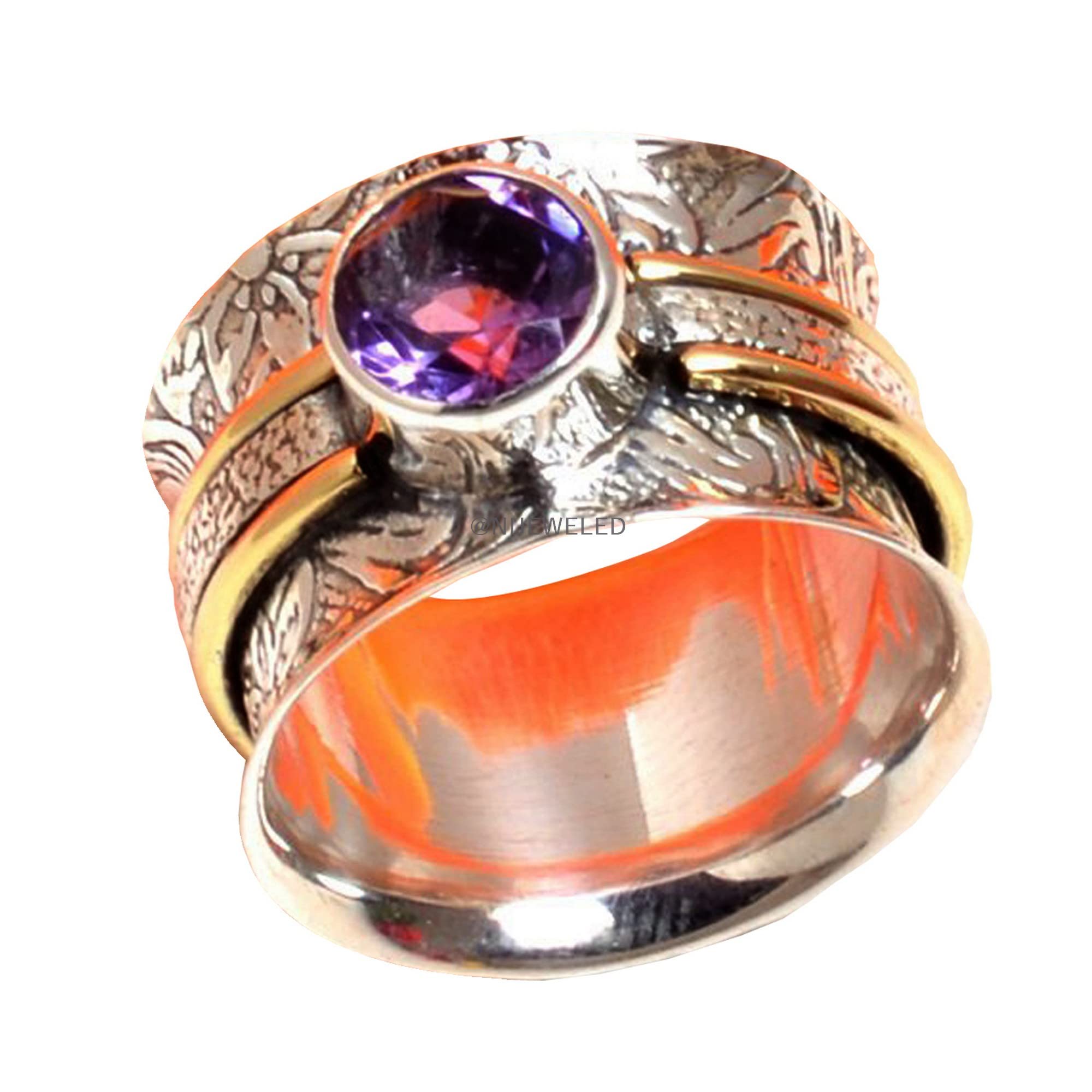 925 Silver Spinner Ring for Anxiety Relief - Yoga & Meditation Jewelry Gift for Women