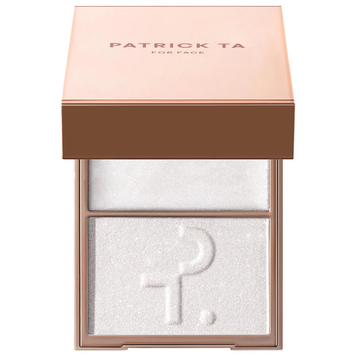 Patrick Ta Major Glow Duo - Cream & Powder Highlighter for a Radiant Glow | Perfect for Contouring & Everyday Makeup