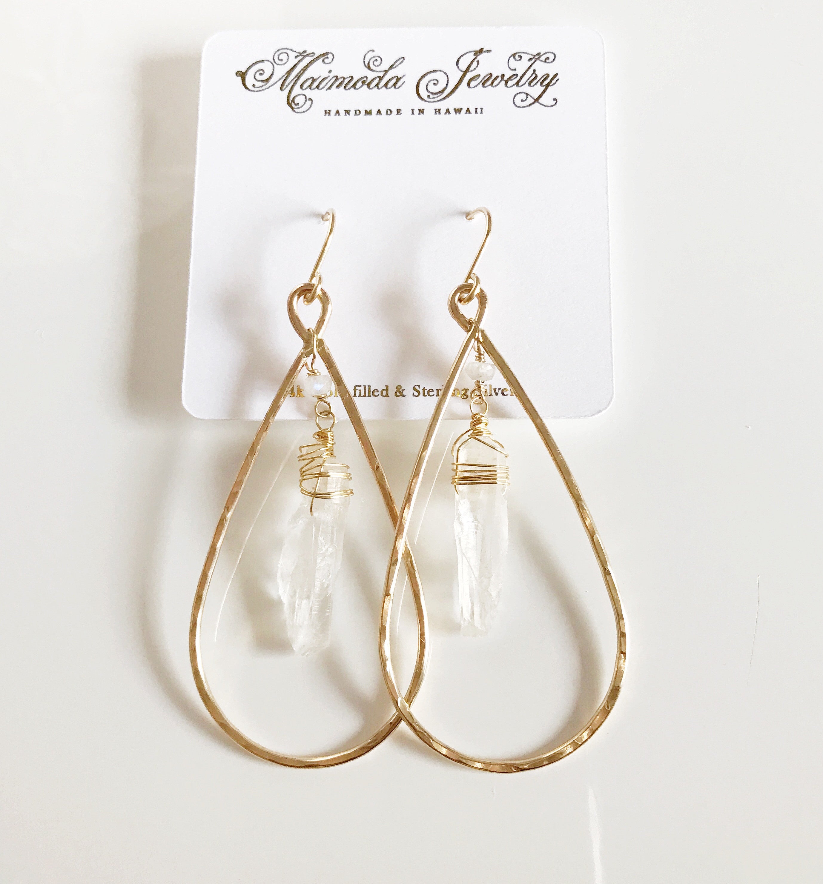 Amira Crystal Quartz Earrings (E405) - Elegant Dangle Earrings for Women, Perfect for Parties, Weddings & Special Occasions