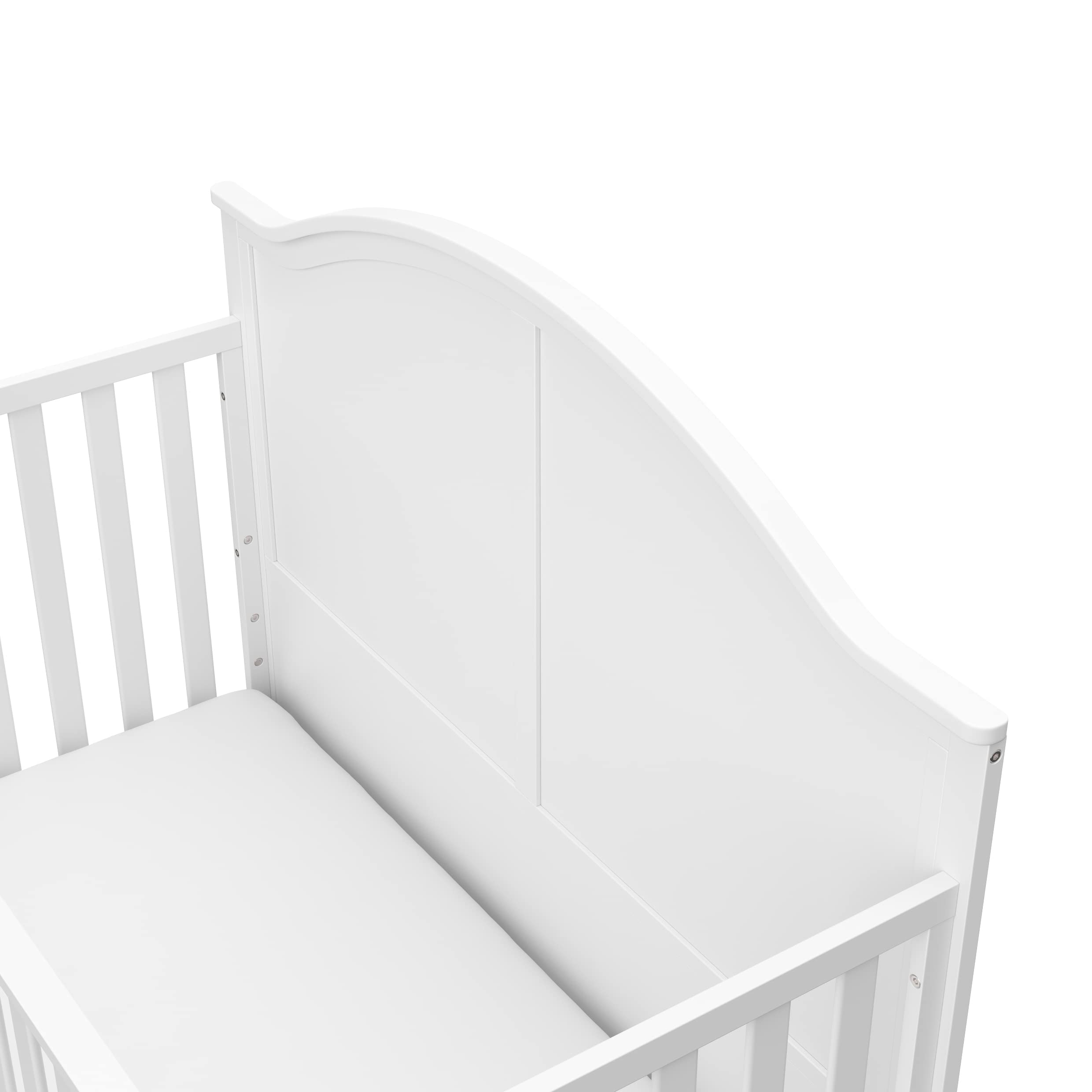Graco Wilfred Convertible Baby Crib & Mattress Set - GREENGUARD Gold Certified White Nursery Crib with Included Mattress | Safe & Durable for Newborns & Toddlers | Perfect for Nursery, Daycare & Guest Rooms