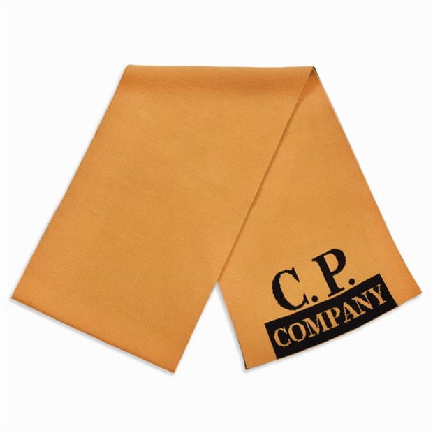 CP Company Orange Logo Scarf - Soft Winter Fashion Accessory for Men & Women - Perfect for Cold Weather, Outdoor Activities & Streetwear Style