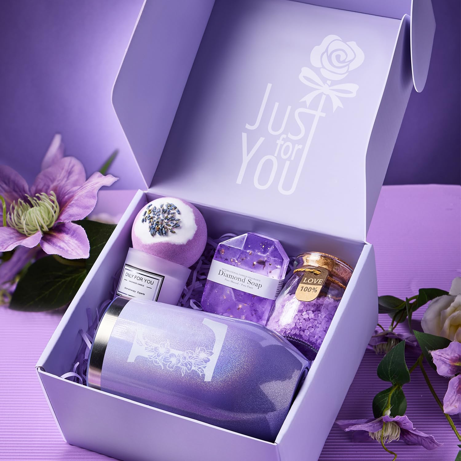 Relaxing Spa Gift Basket for Women - Birthday, Mother's Day, Valentine's, Christmas Present for Mom, Wife, Sister, Grandma | Luxury Self-Care Gift Set for Stress Relief & Pampering at Home