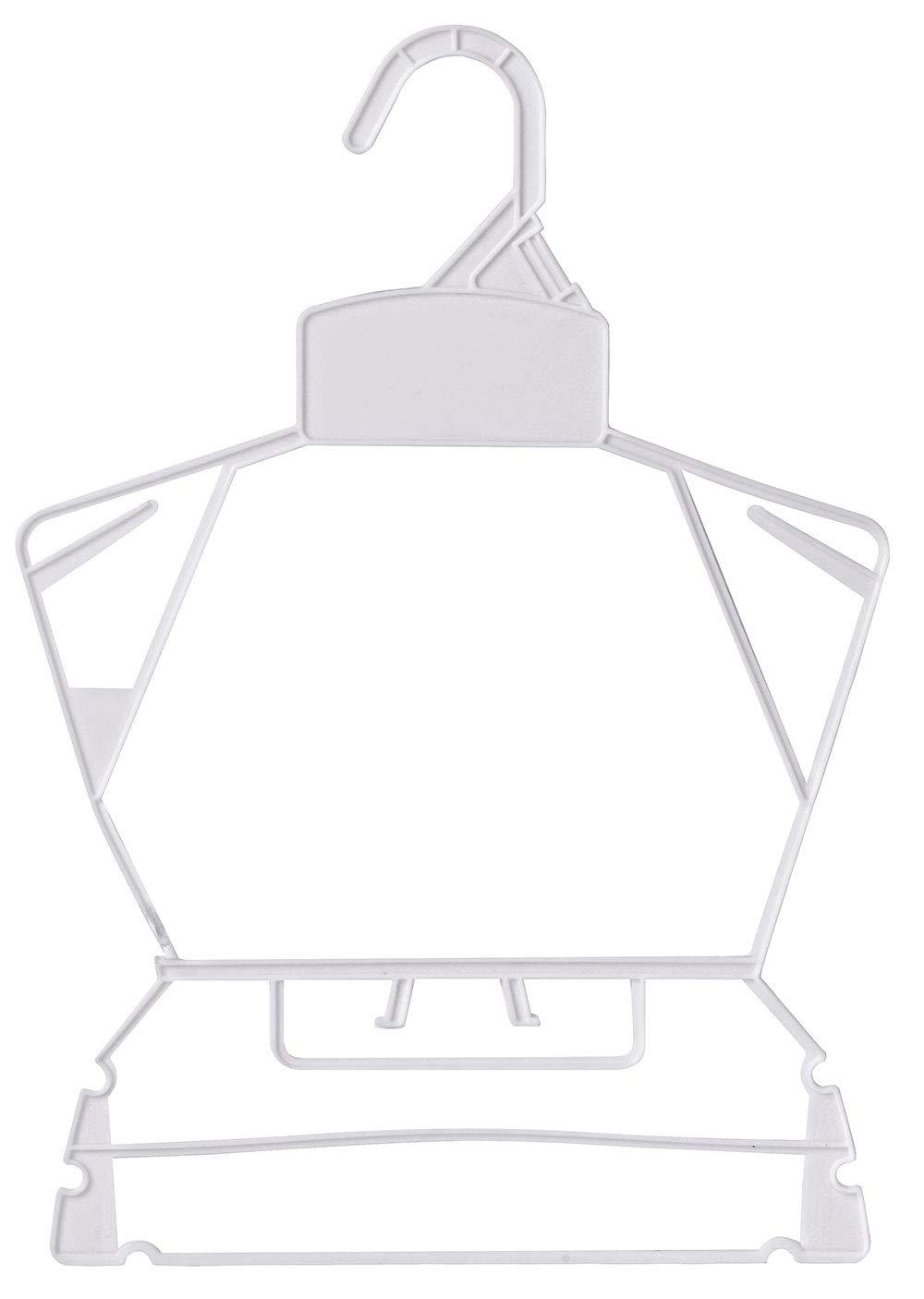 SSWBasics Economy White Kids Plastic Clothes Hangers - 250 Pack for Children's Wardrobe Organization | Durable Lightweight Hangers for School Uniforms, Dresses & Shirts - Perfect for Daycare, Home & Retail Use