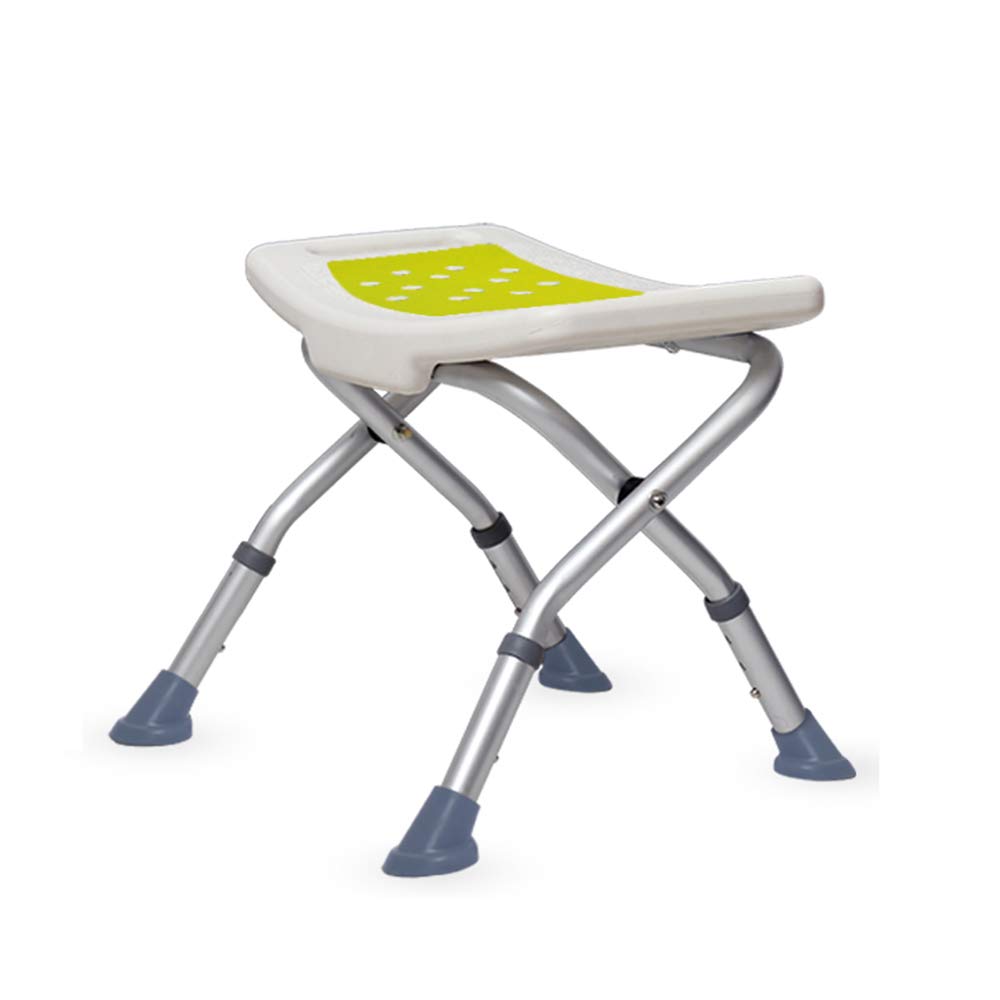 ZPTAT Foldable Shower Chair for Elderly & Disabled Adults - Adjustable Height Shower Seat with Arms & Back Support, Non-Slip Safety Feet - Portable Bath Stool for Seniors (White) - Ideal for Bathroom Safety & Assisted Showering