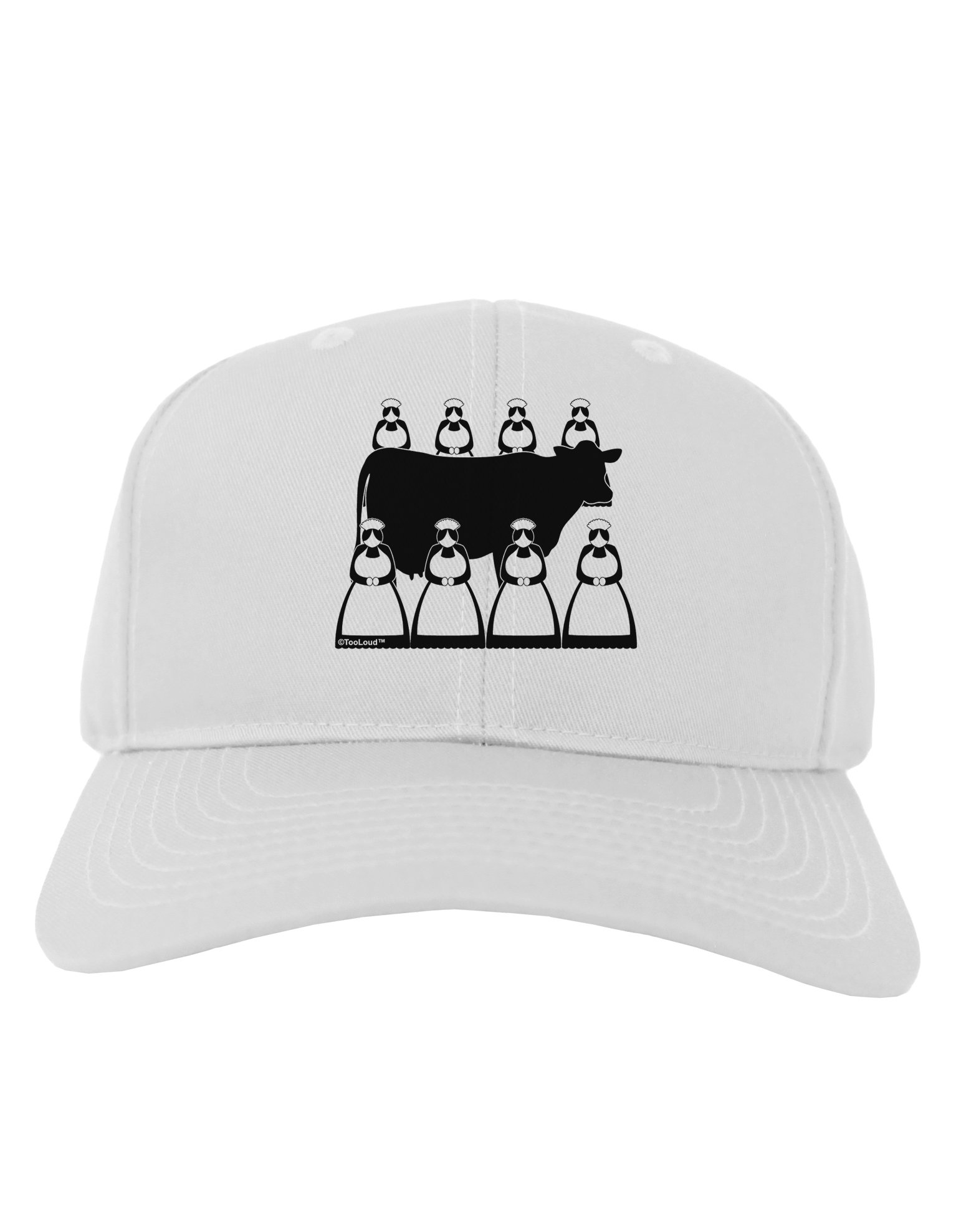 TooLoud Eight Maids A Milking Novelty Baseball Cap for Adults - Funny Christmas Gift & Festive Headwear for Holiday Parties, Costume Events and Casual Wear