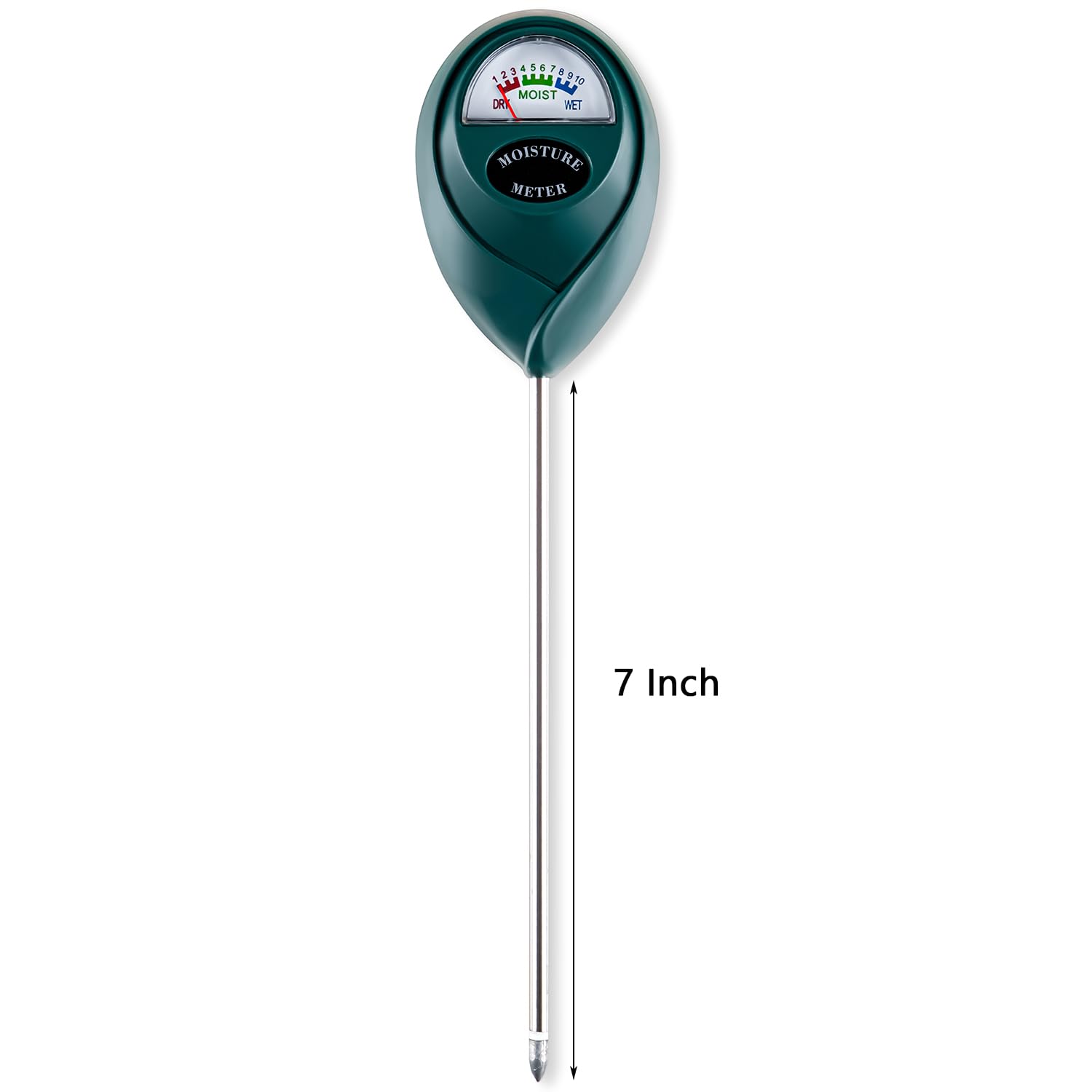 **Soil Moisture Meter for House Plants & Outdoor Gardens - Plant Water Monitor, No Batteries Needed (Green) - Perfect for Indoor Potted Plants, Succulents, and Garden Beds**