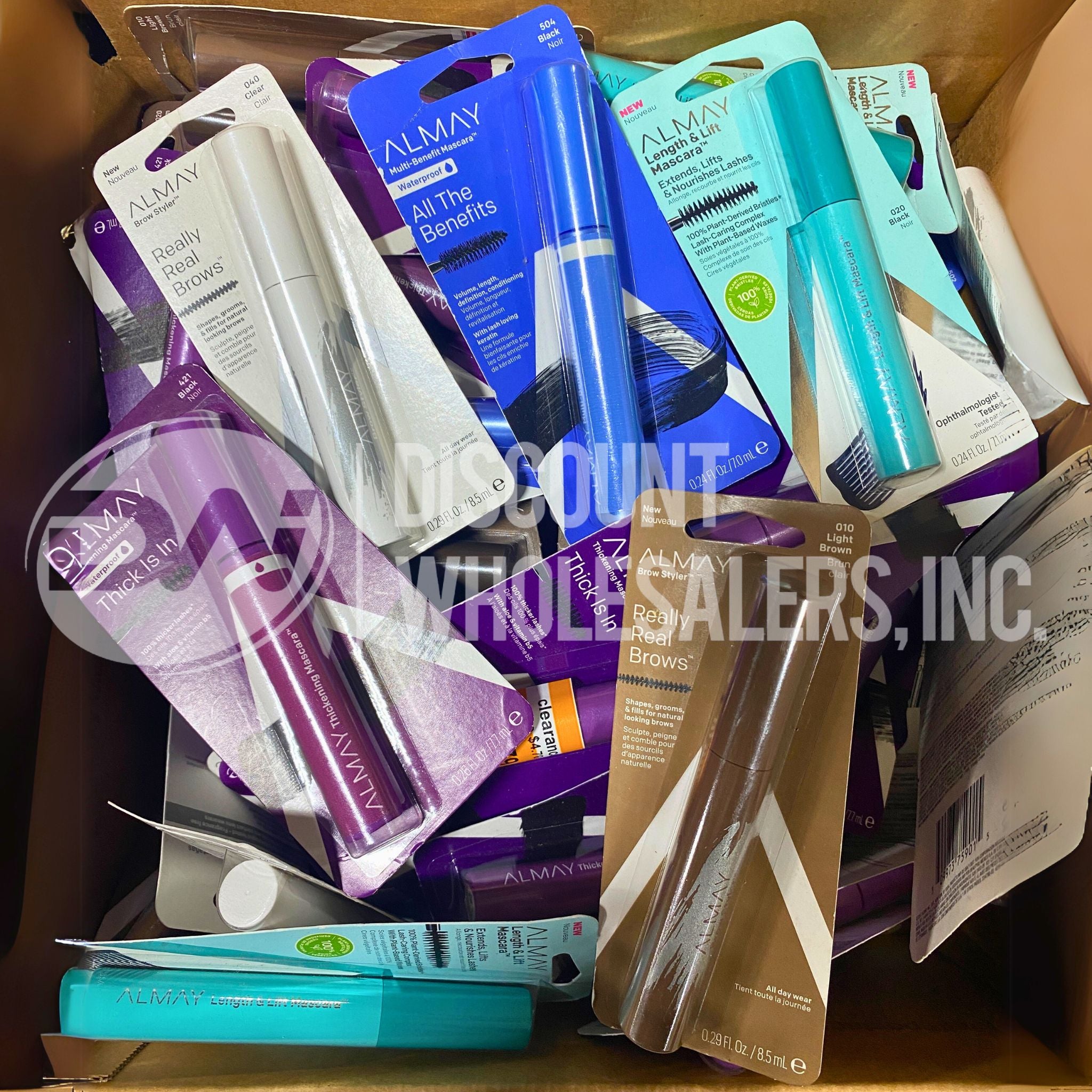 Almay Assorted Mascara and Brow Kit - 80 Piece Variety Pack with Multiple Shades & Sizes | Perfect for Professional Makeup Artists & Home Beauty Routines