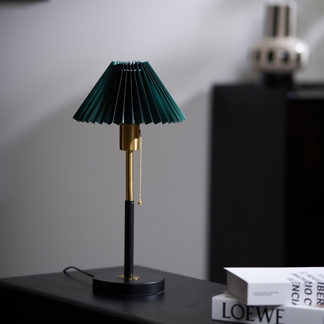 Lumi Pleated Table Lamp - Modern LED Desk Light for Bedroom, Office & Living Room - Adjustable Brightness & Warm White Light for Reading & Relaxation